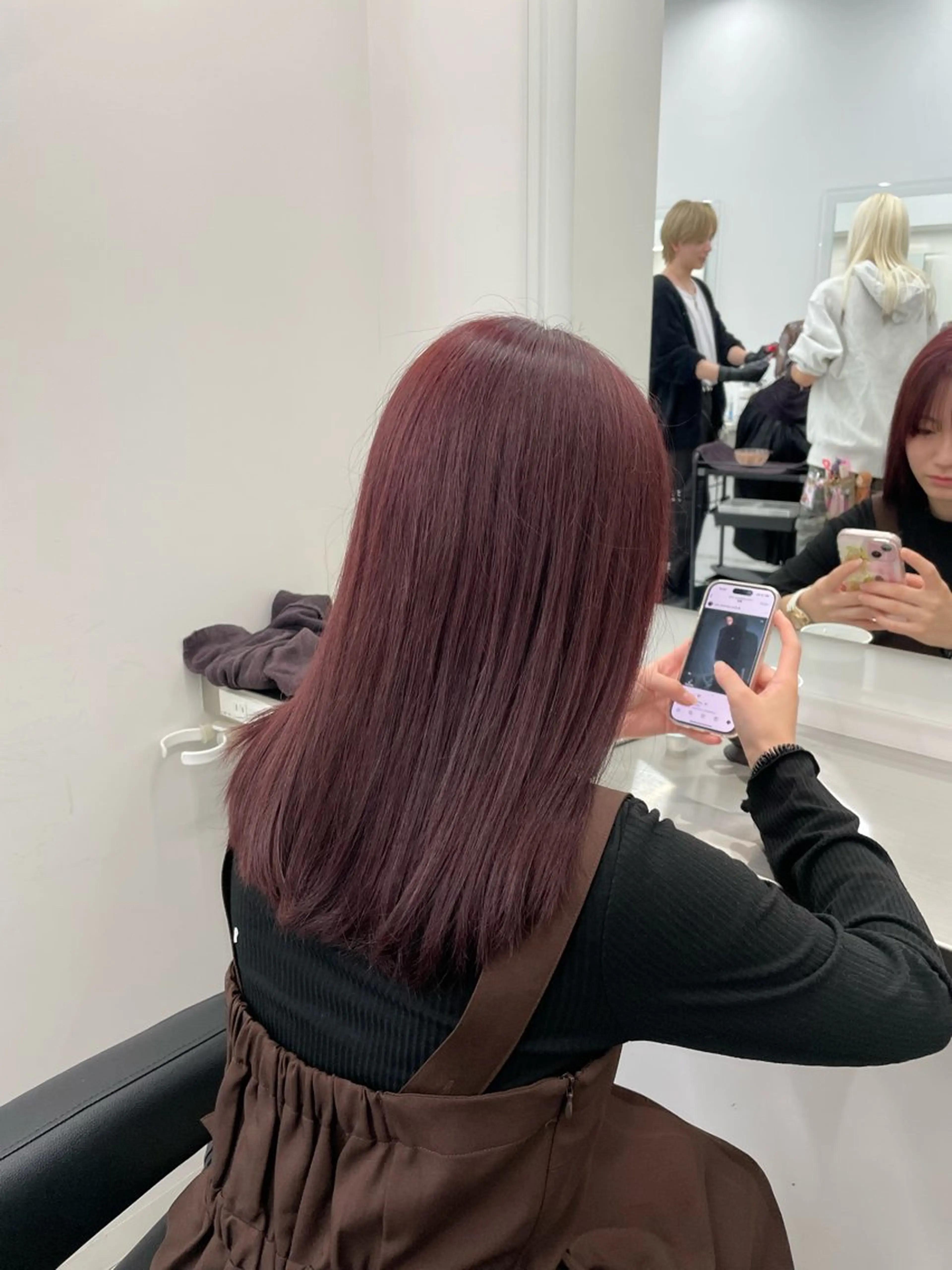 ロング カラー 中韓レイヤー/ ブラウン🤎はやとのヘアスタイル