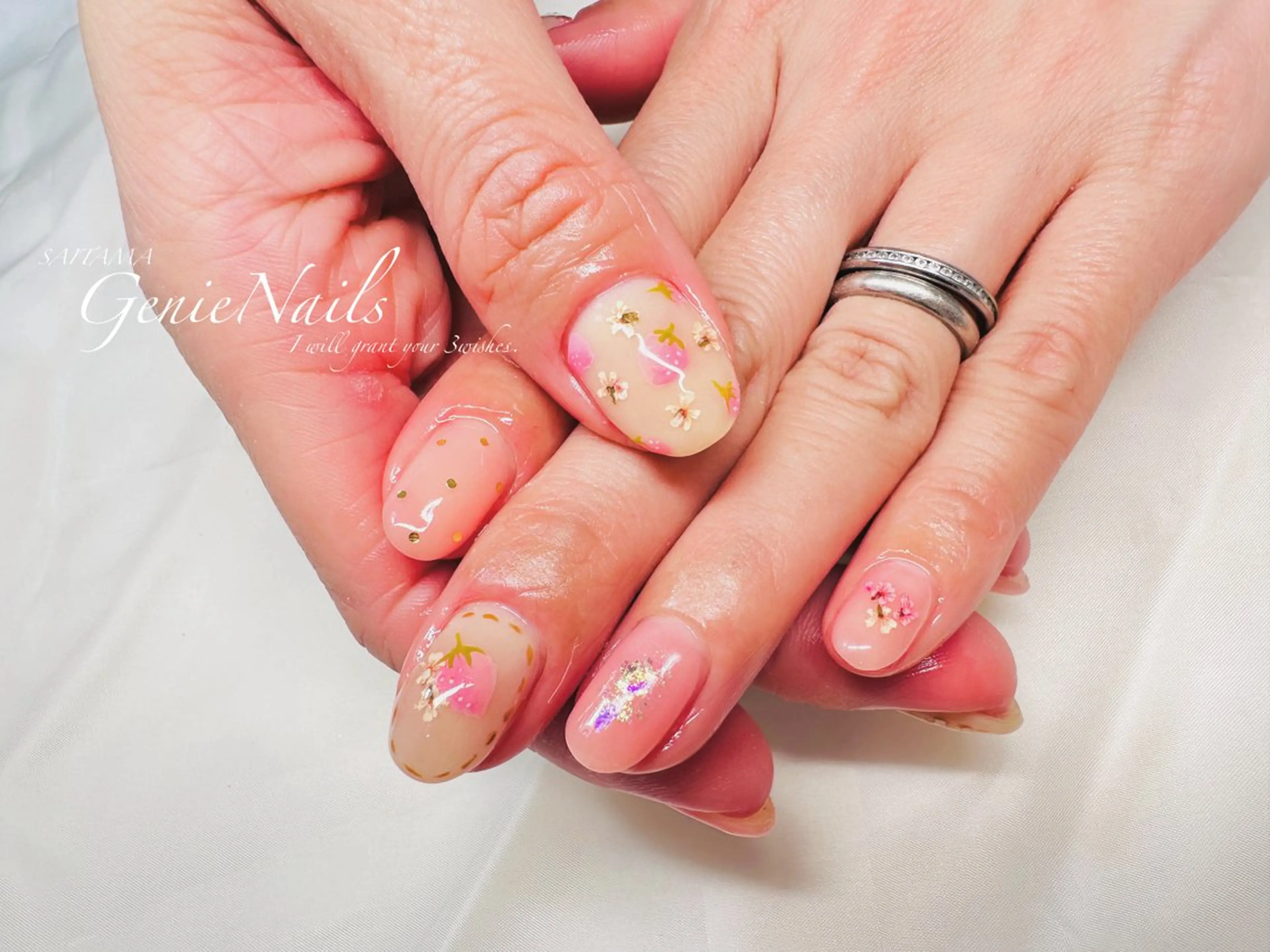 ネイル アートネイル フットネイル 持ち込み 冬ネイル Genie Nailsのネイルデザイン