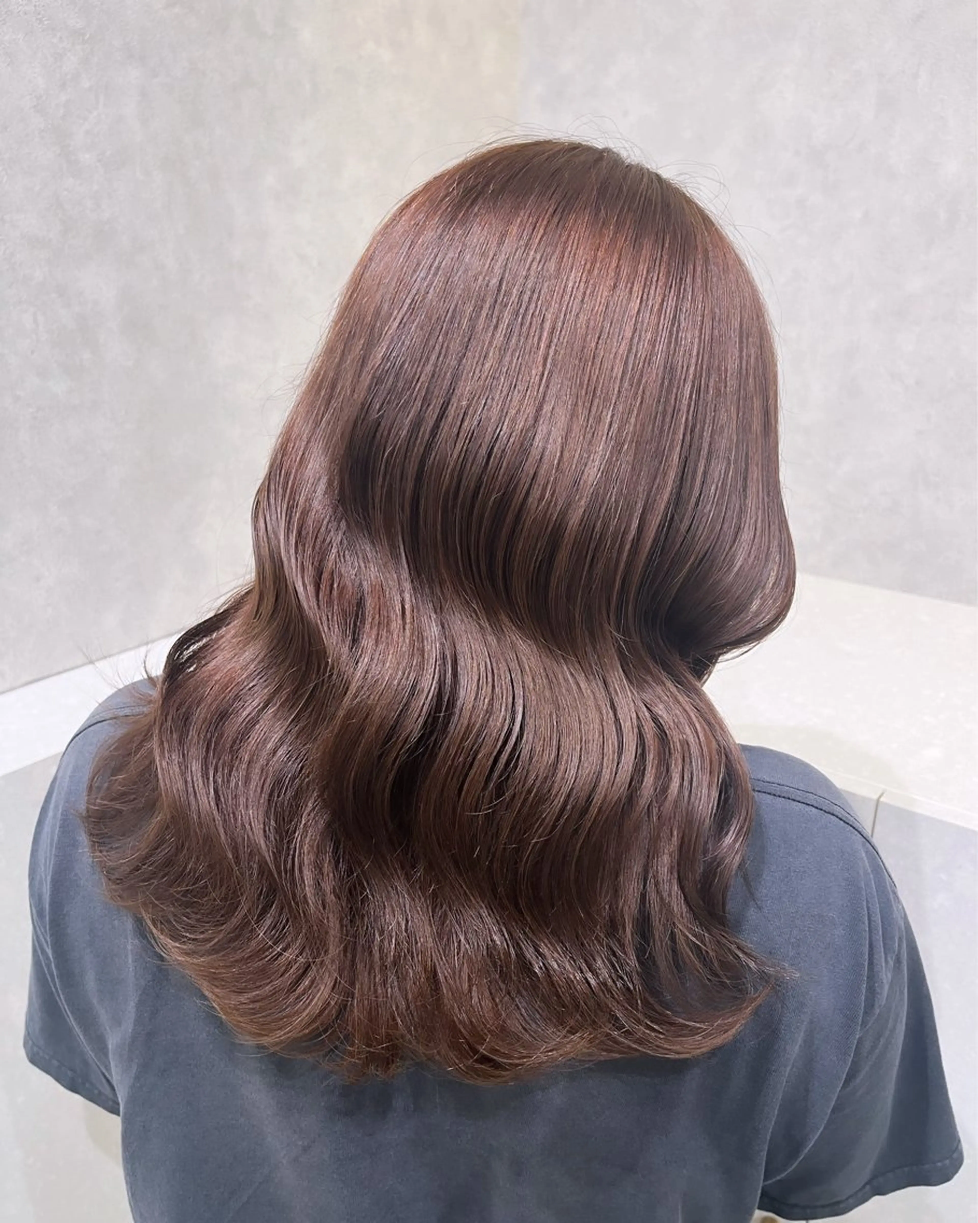 セミロング カラー カット ヘアカラー トリートメント 韓国ヘア🇰🇷透明 感カラー/yui💞のヘアスタイル