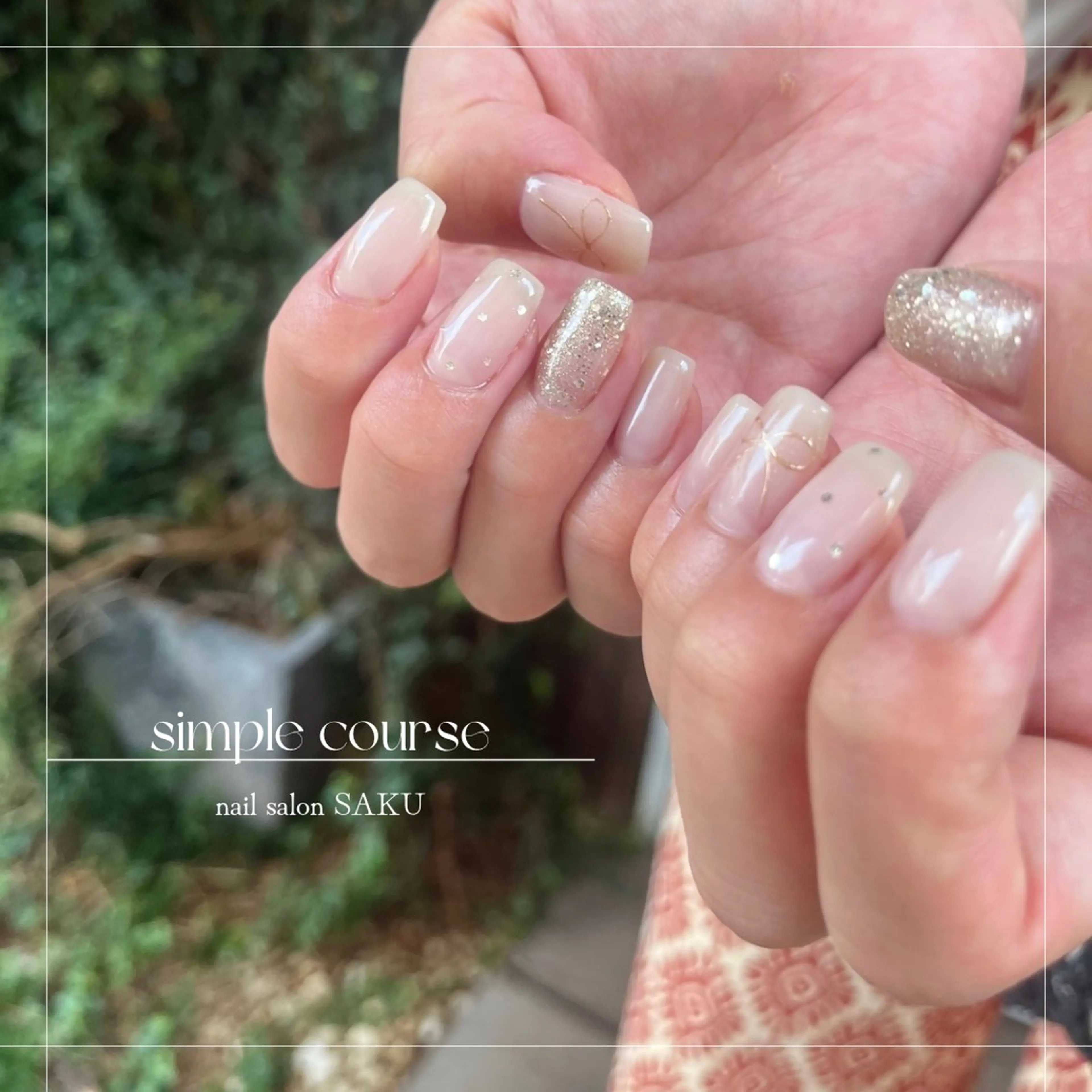 ネイル ニュアンスネイル シンプルネイル SAKU nail 作島茜のネイルデザイン