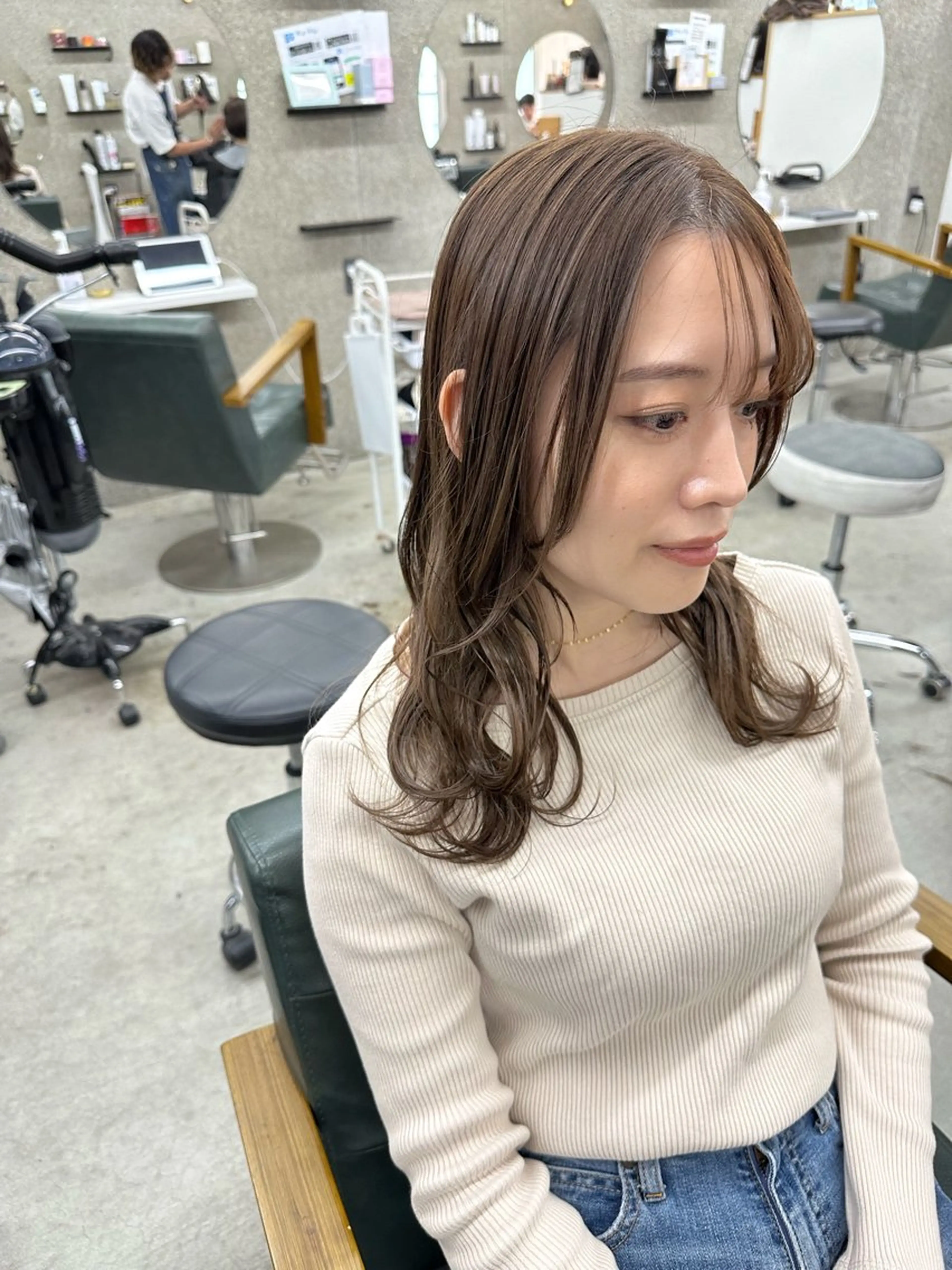 セミロング カラー カット ヘアカラー トリートメント 八谷 将平のヘアスタイル
