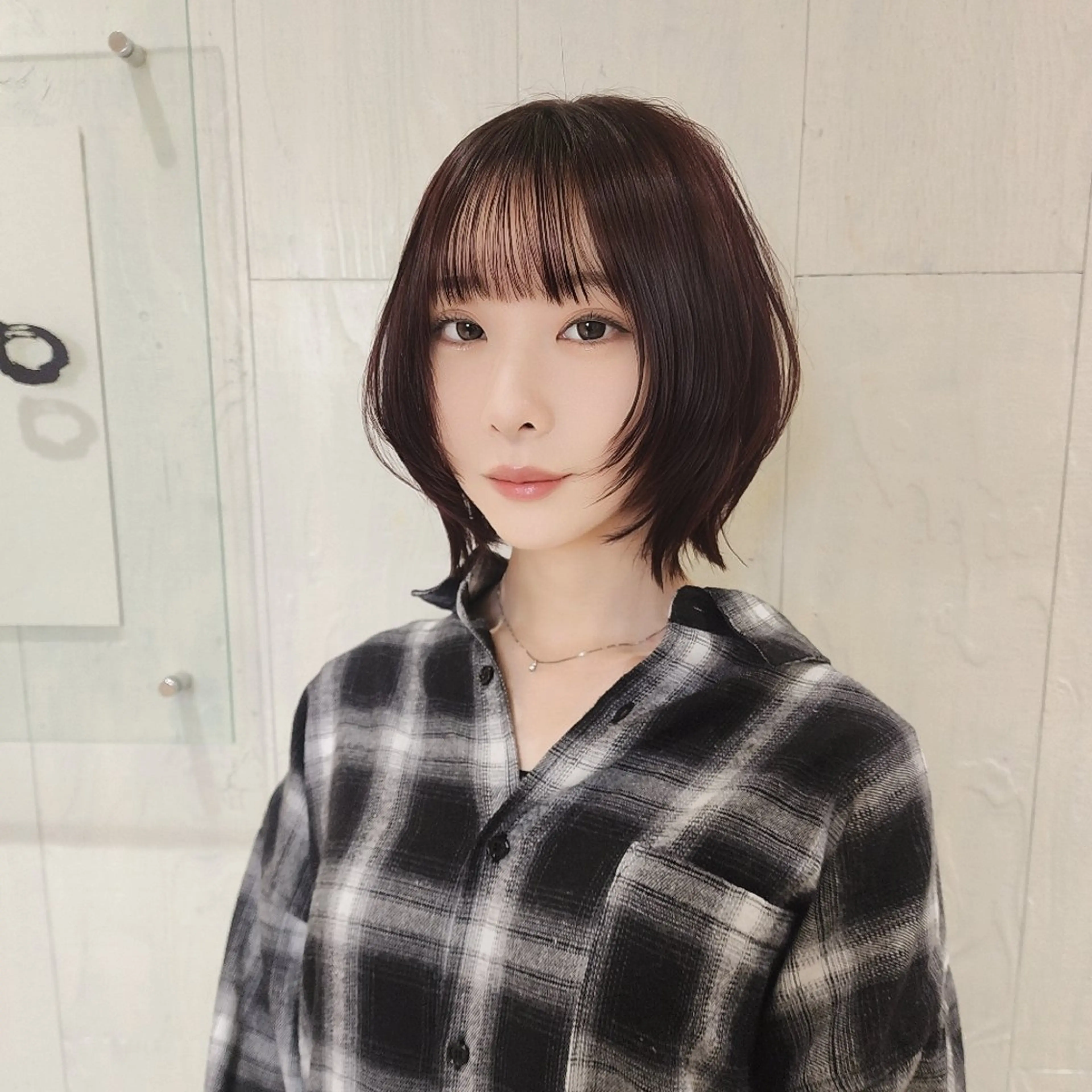 ショート ボブレイヤー ボブ レイヤーカット カット ヘアカラー トリートメント レイヤーカット/ ウルフカット/大橋 のヘアスタイル