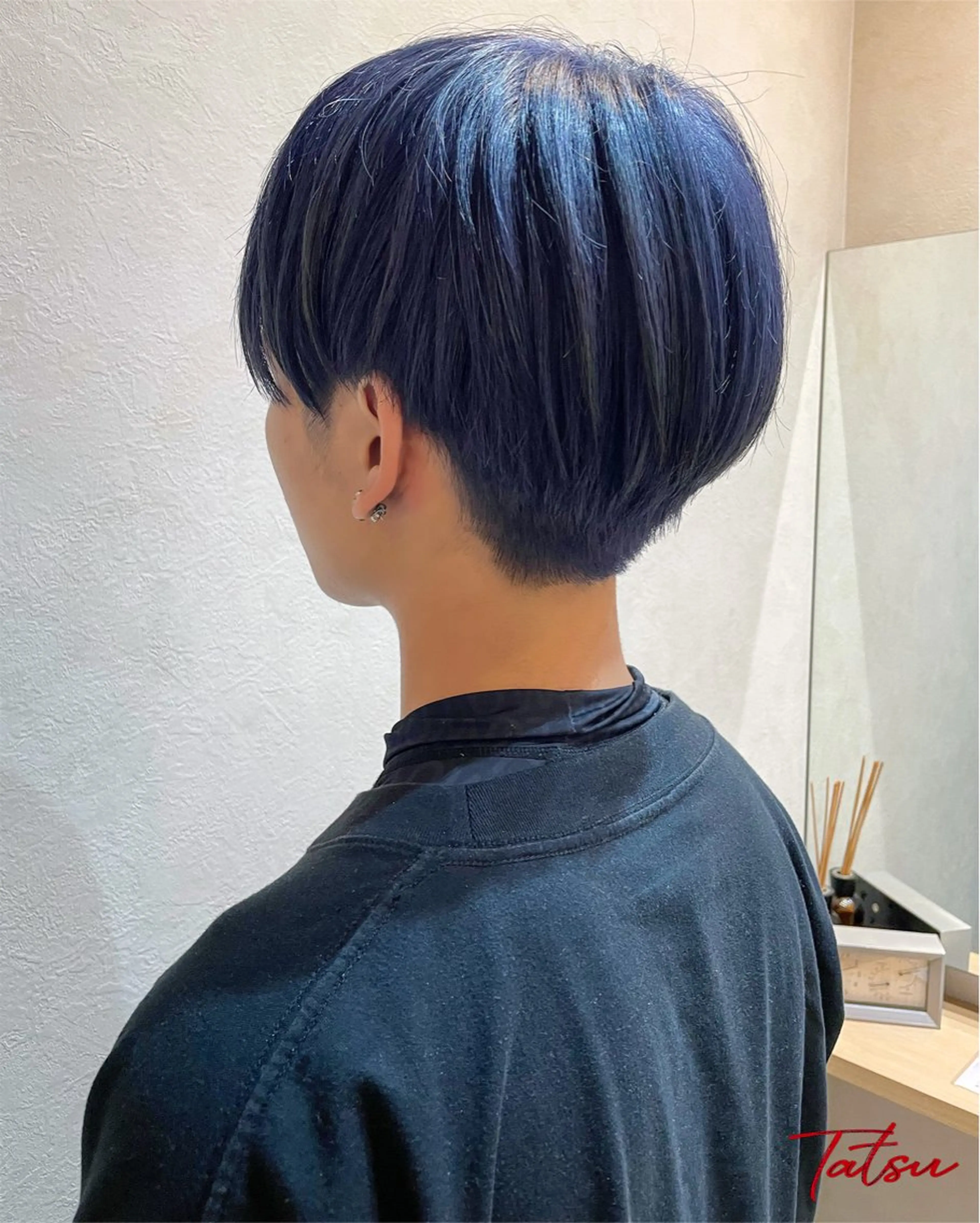 ショート カラー メンズ カット ヘアカラー トリートメント Tatsu/newi 大分 ハイトーンのヘアスタイル