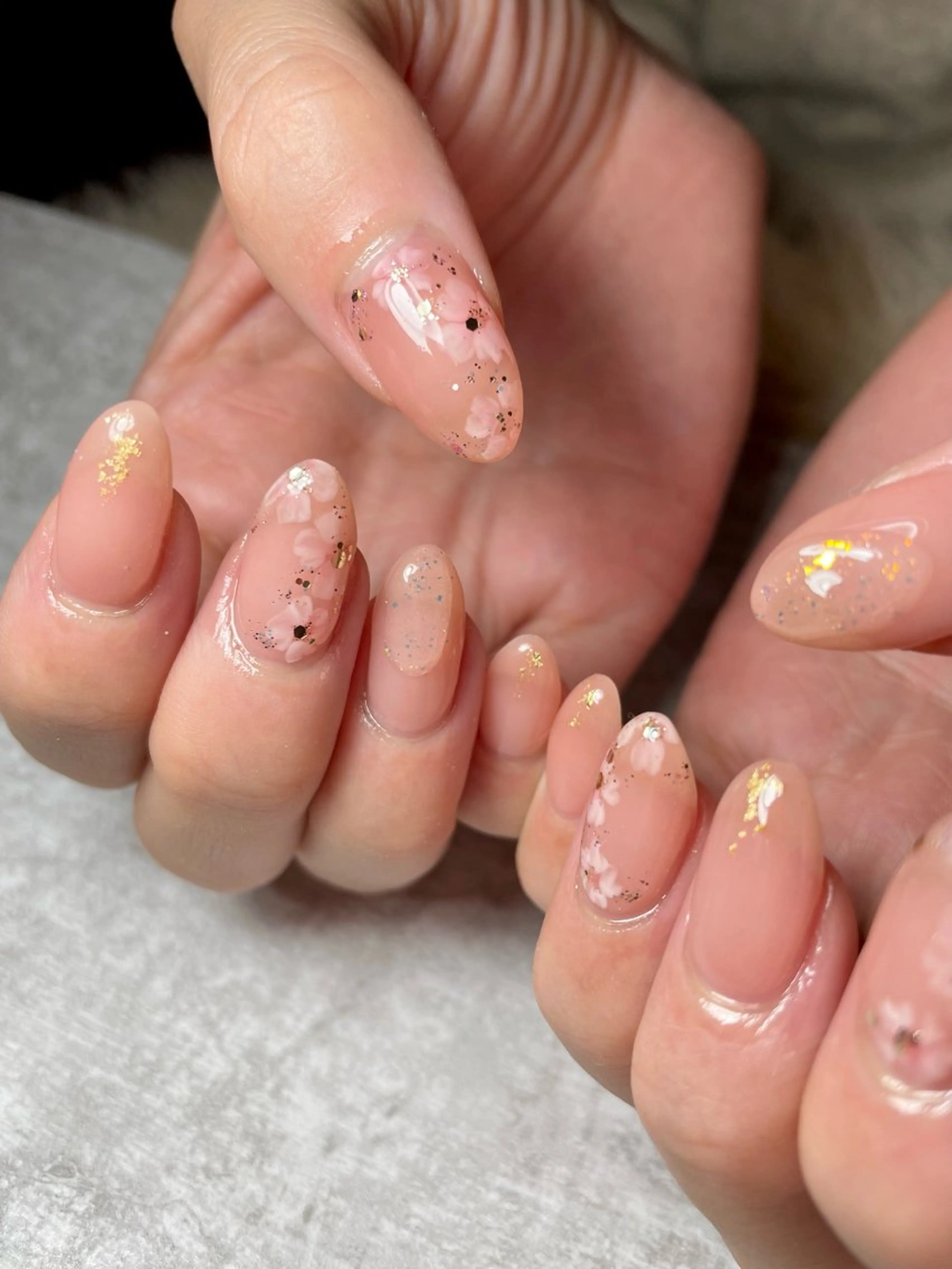 ネイル 桜ネイル 持ち込み 春ネイル nana .のネイルデザイン