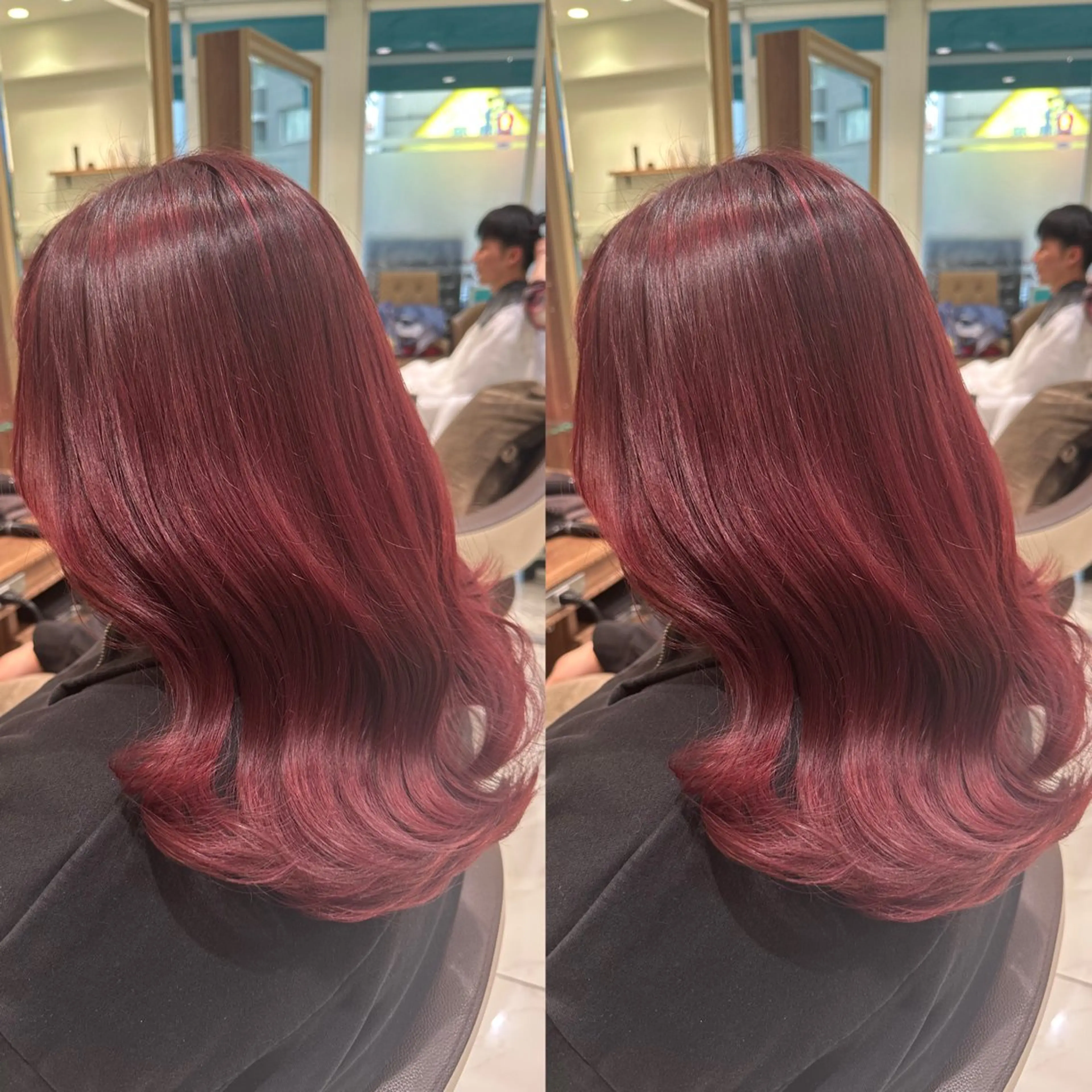 セミロング カラー 盛れる韓国ヘア♡ 🌻鈴木花🌈のヘアスタイル