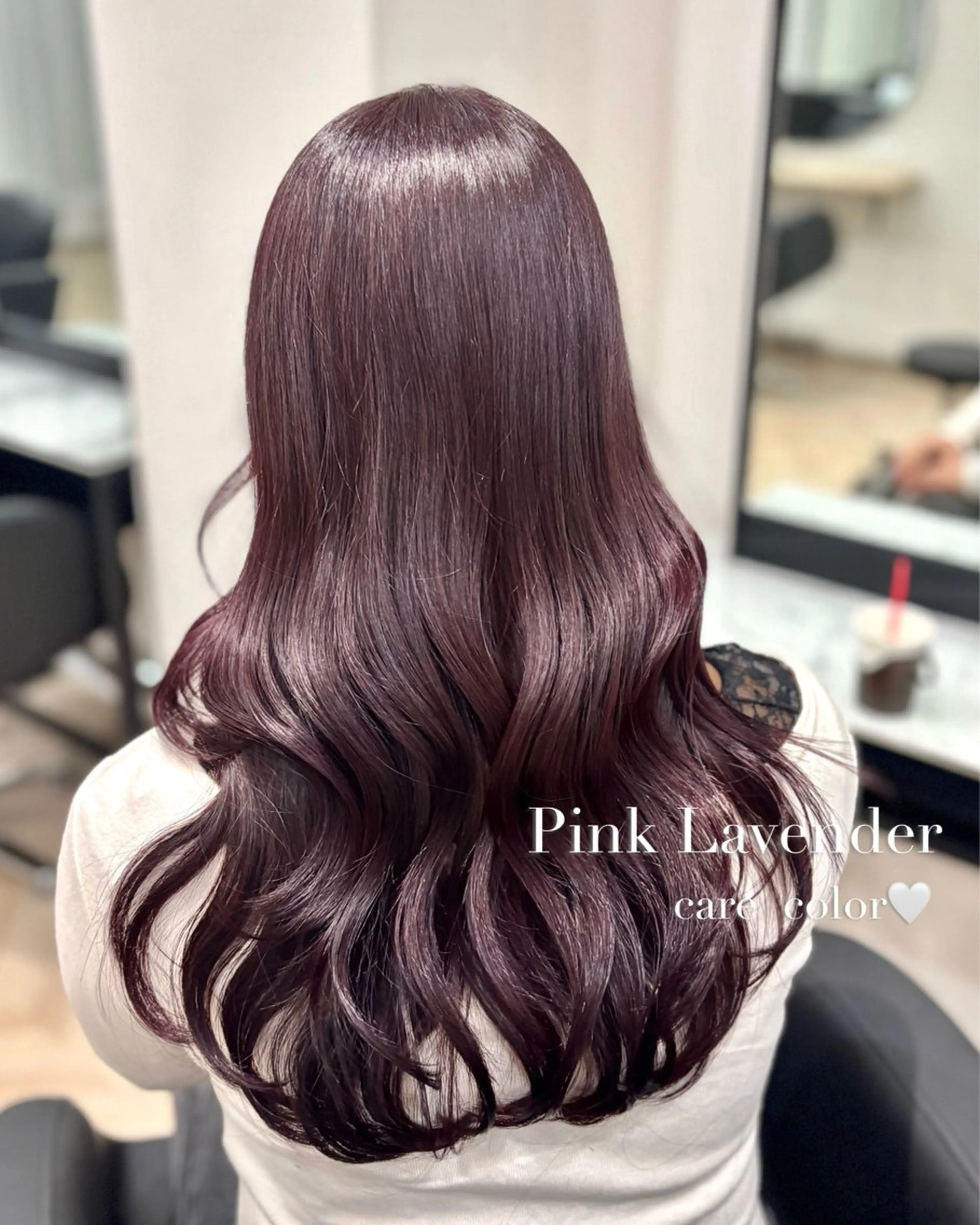 ロング カラー ブリーチ ダブルカラー ラベンダーカラー ブリーチなしカラー ピンクカラー ヘアカラー 𝒎𝒐𝒆🩰 名駅/ヘアメ/暖色♡のヘアスタイル