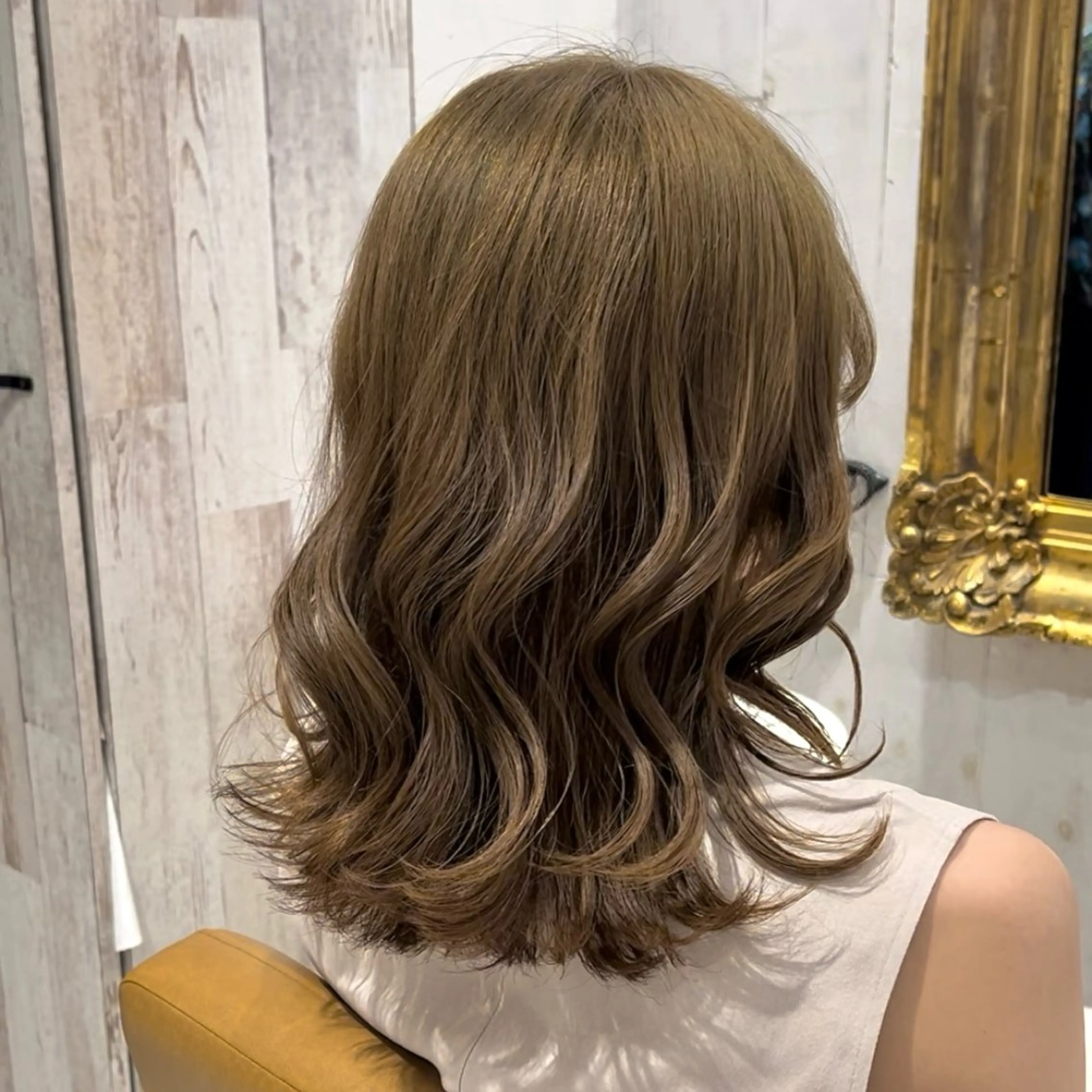 セミロング ヘアカラー トリートメント re  view MIRUのヘアスタイル