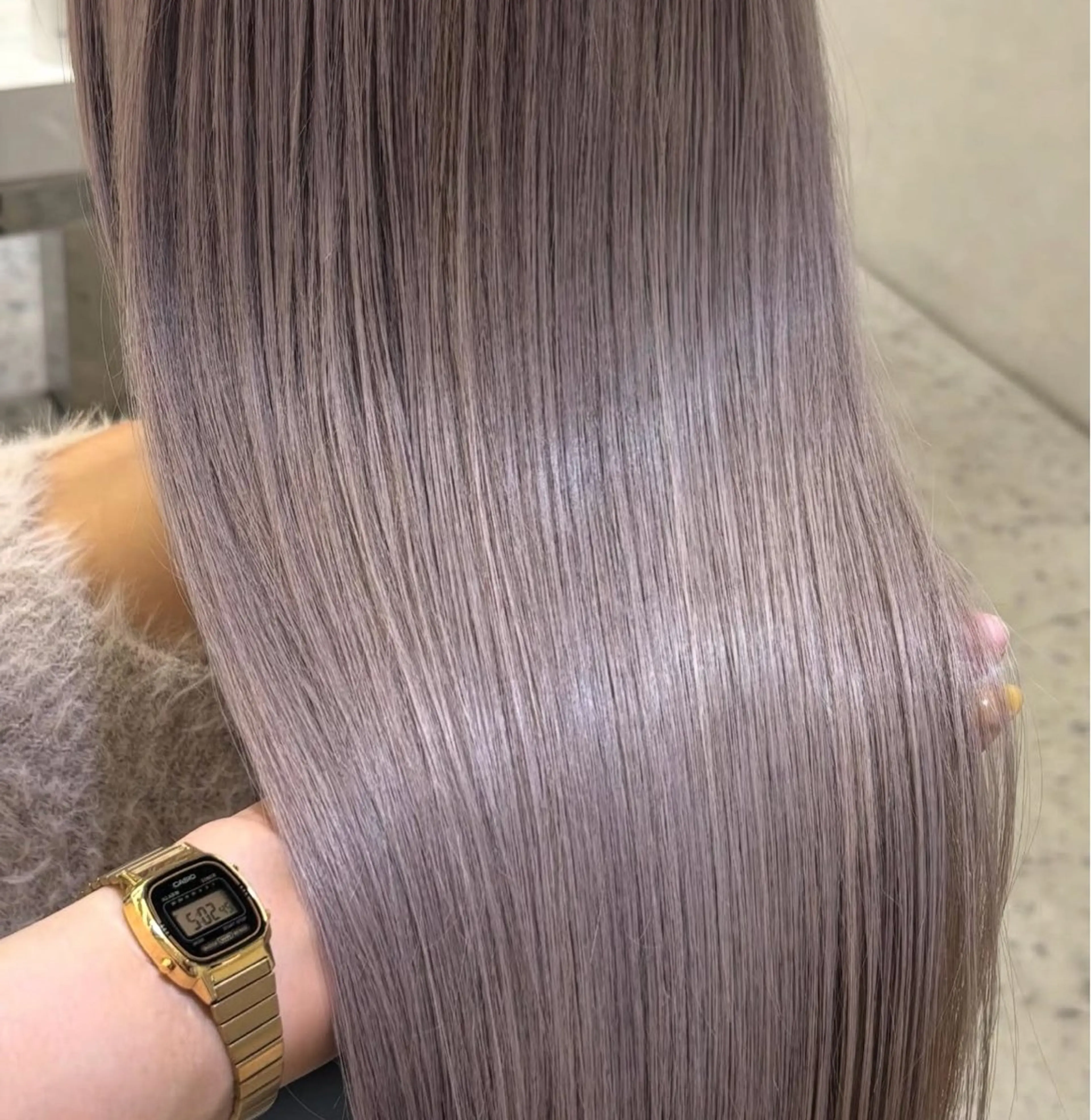 ダブルカラー+透明感カラー+髪質改善トリートメントの写真