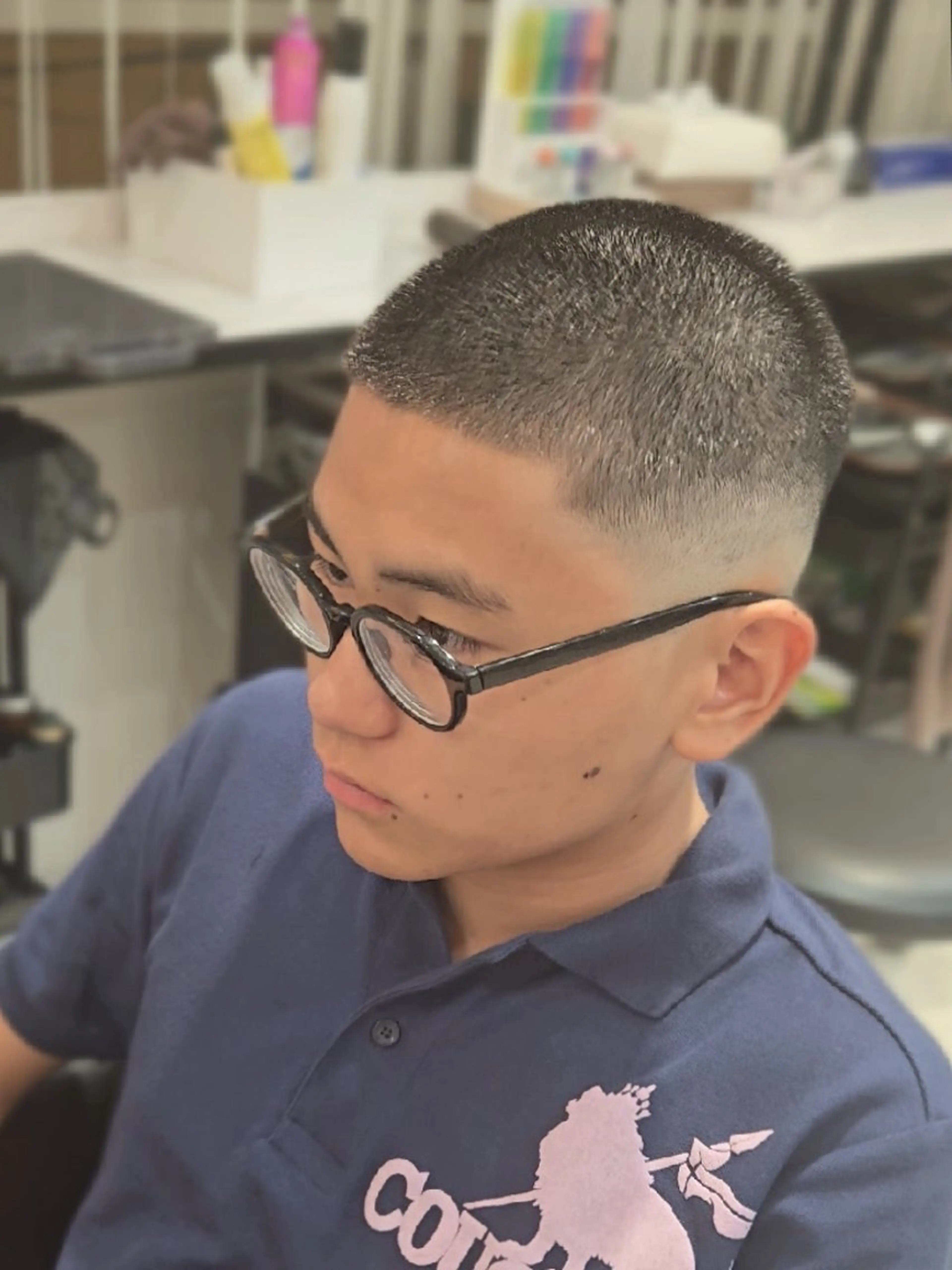 メンズ ショート フェードカット バズカット カット ヘアセット LEN名古屋/パーマ 海外ヘア/メンズ特化のヘアスタイル