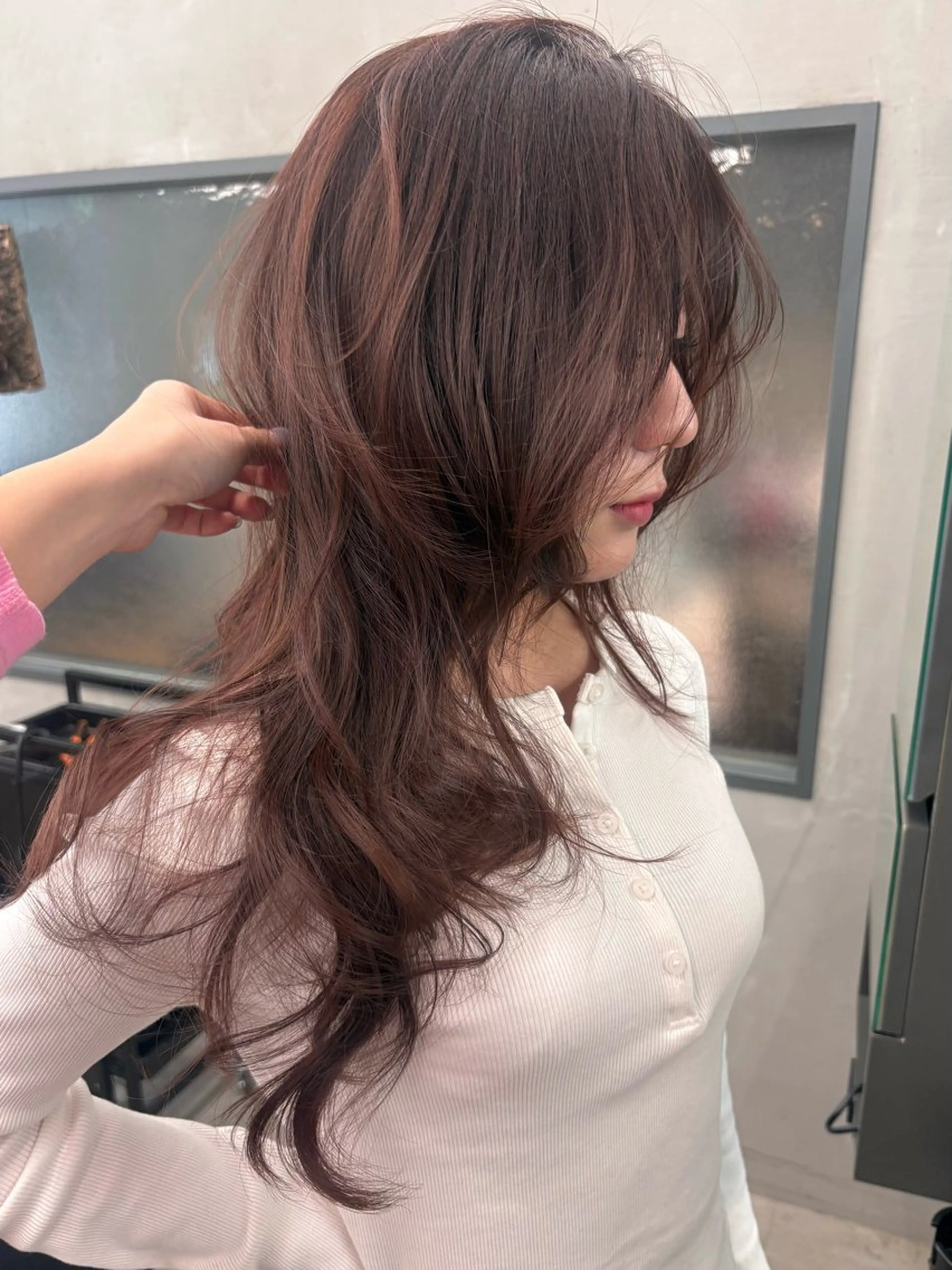 ロング カラー カット ヘアカラー トリートメント レイヤー/柔色 カラー/SAkiのヘアスタイル