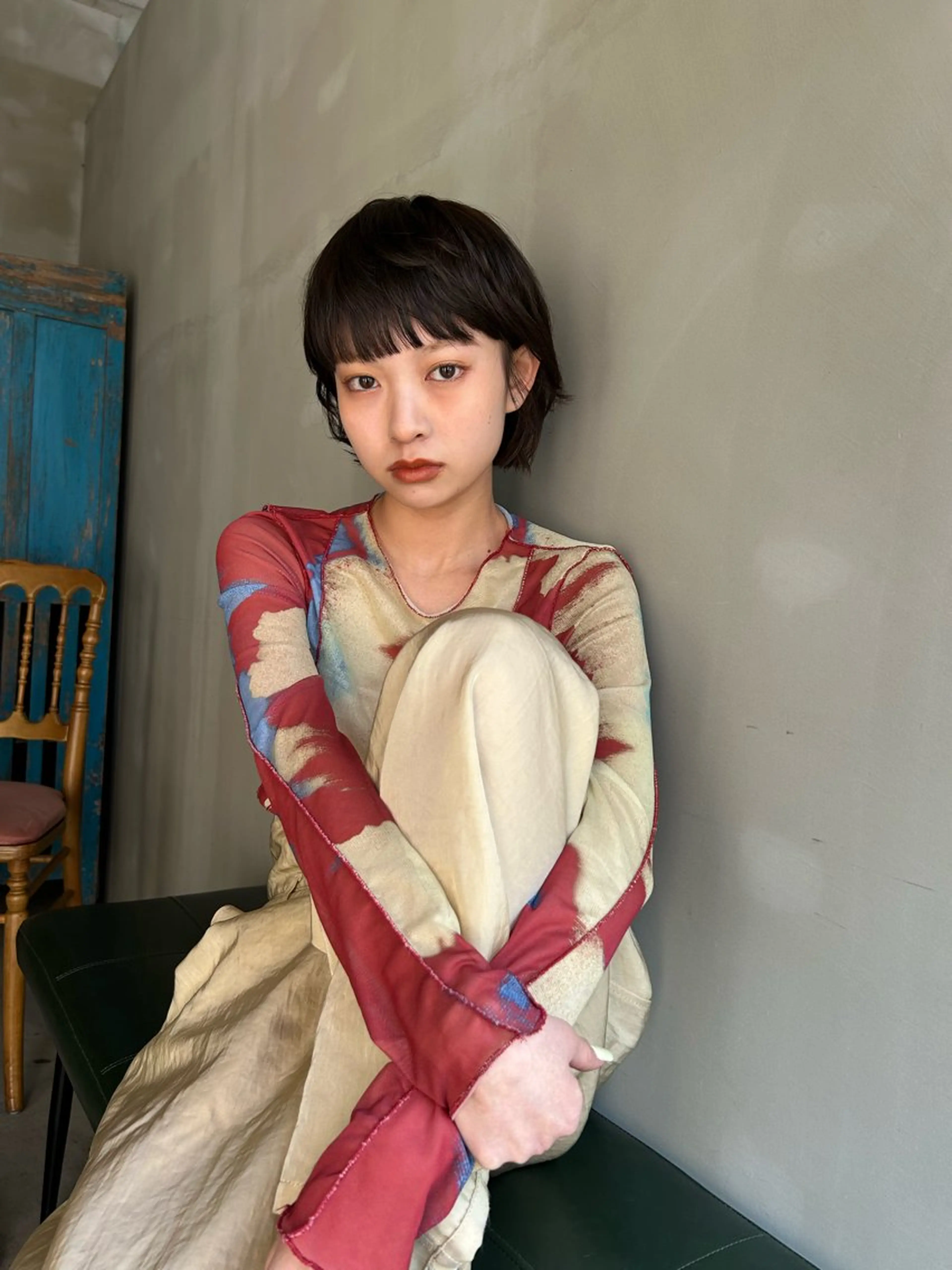 ショート カラー カット ヘアカラー トリートメント ショート/ボブ/ 心斎橋/宮脇美奈のヘアスタイル