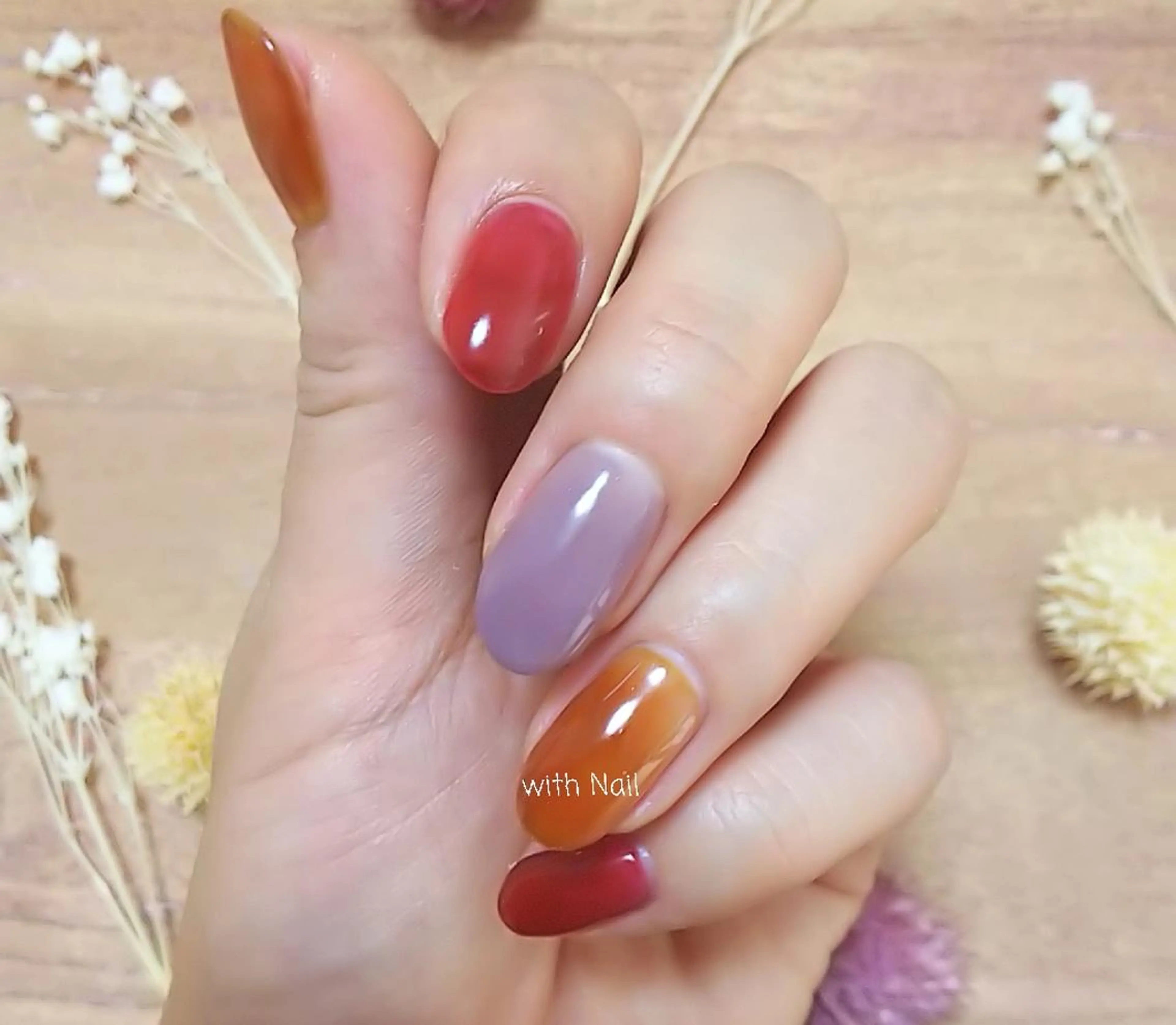 ネイル ワンカラーネイル ハンドネイル with Nail ナガヤのネイルデザイン