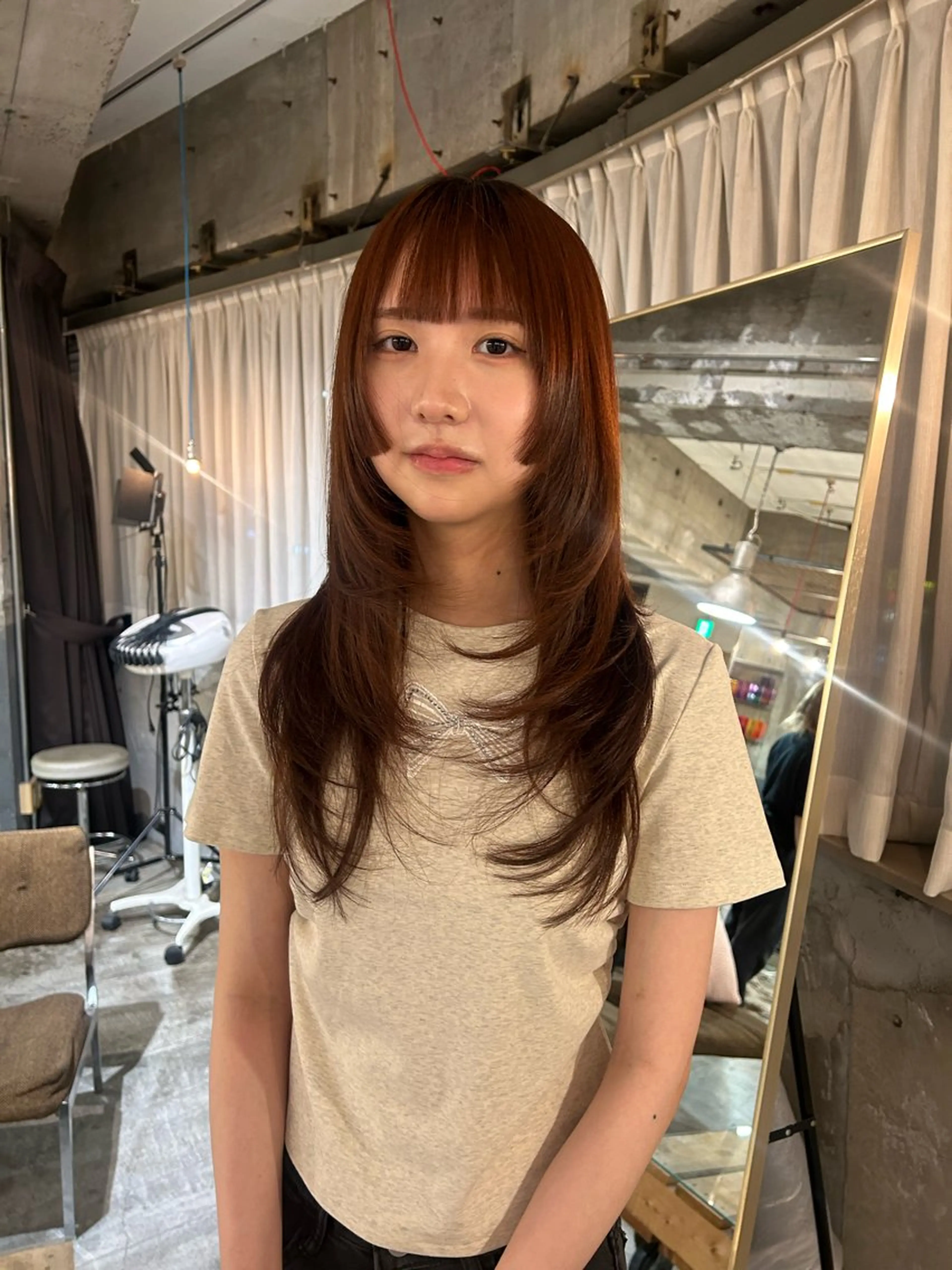 ロング カラー 姫カット レイヤーカット カット 海外レイヤー /NAGISAのヘアスタイル