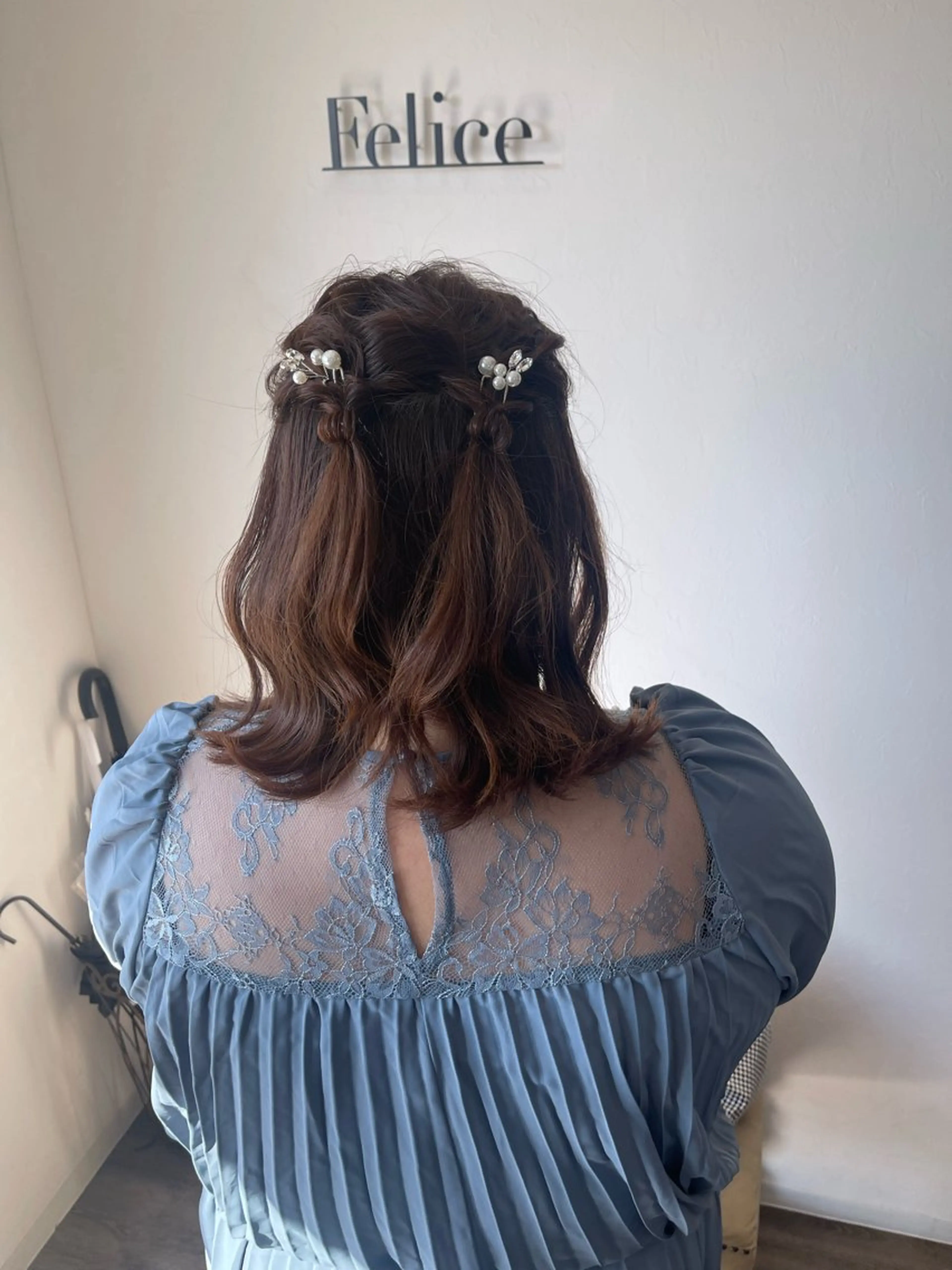 ミディアム ヘアアレンジ ヘアセット Felice Erikaのヘアスタイル