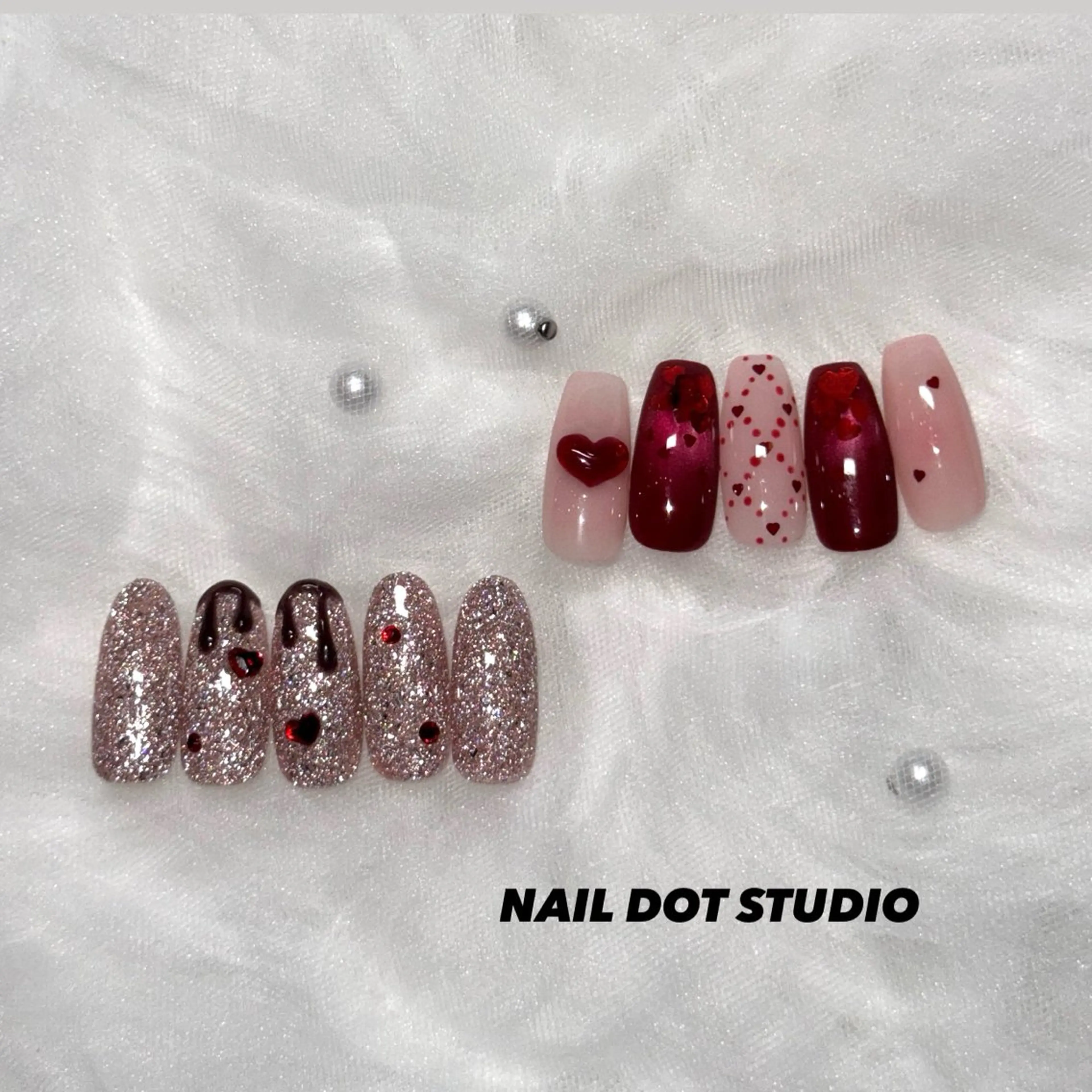 ネイル アートネイル バレンタイン NAIL DOT STUDIO堺筋本町のネイルデザイン