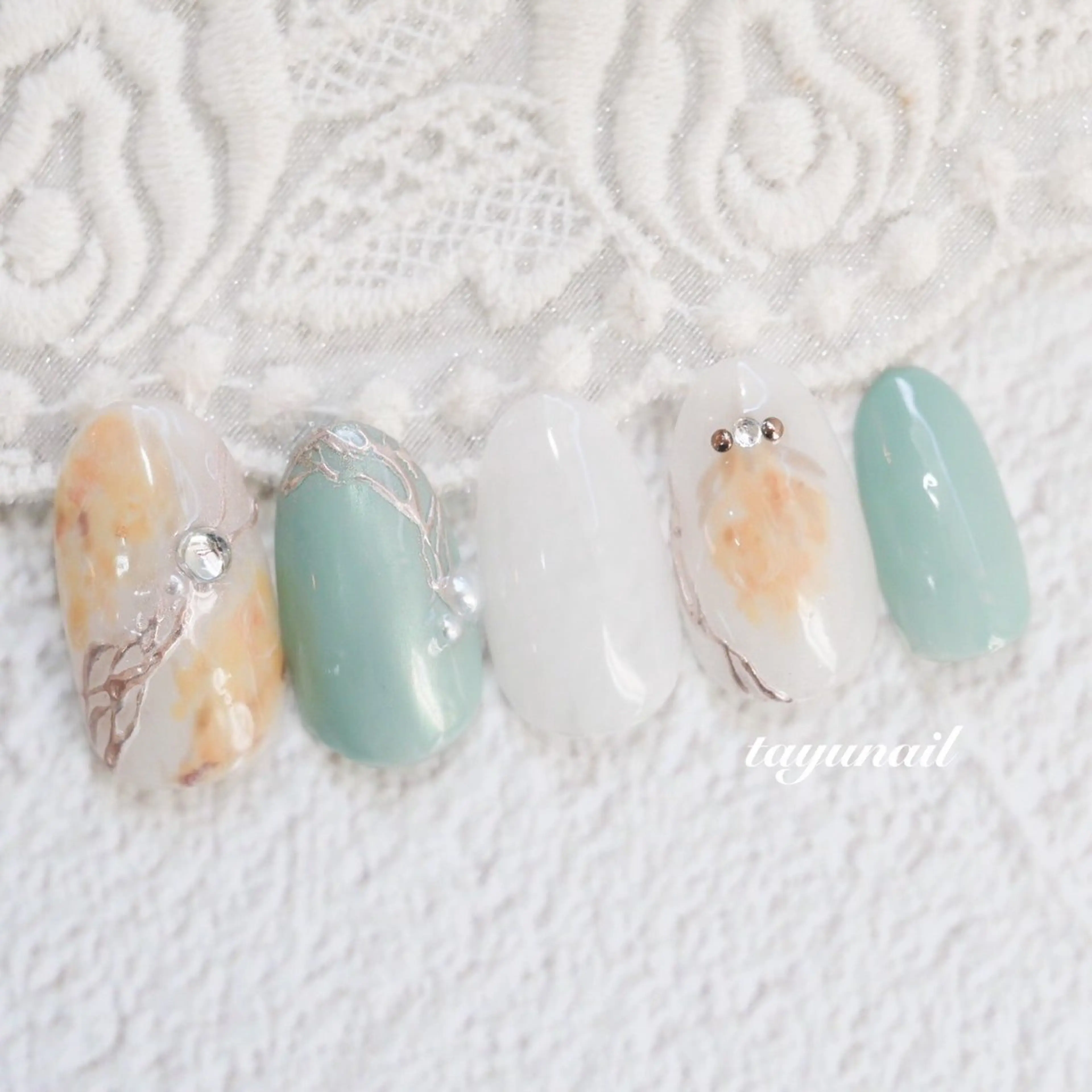 ネイル アートネイル ジェルネイル パラジェル ハンドネイル ネイルサロン 【たゆnail】のネイルデザイン