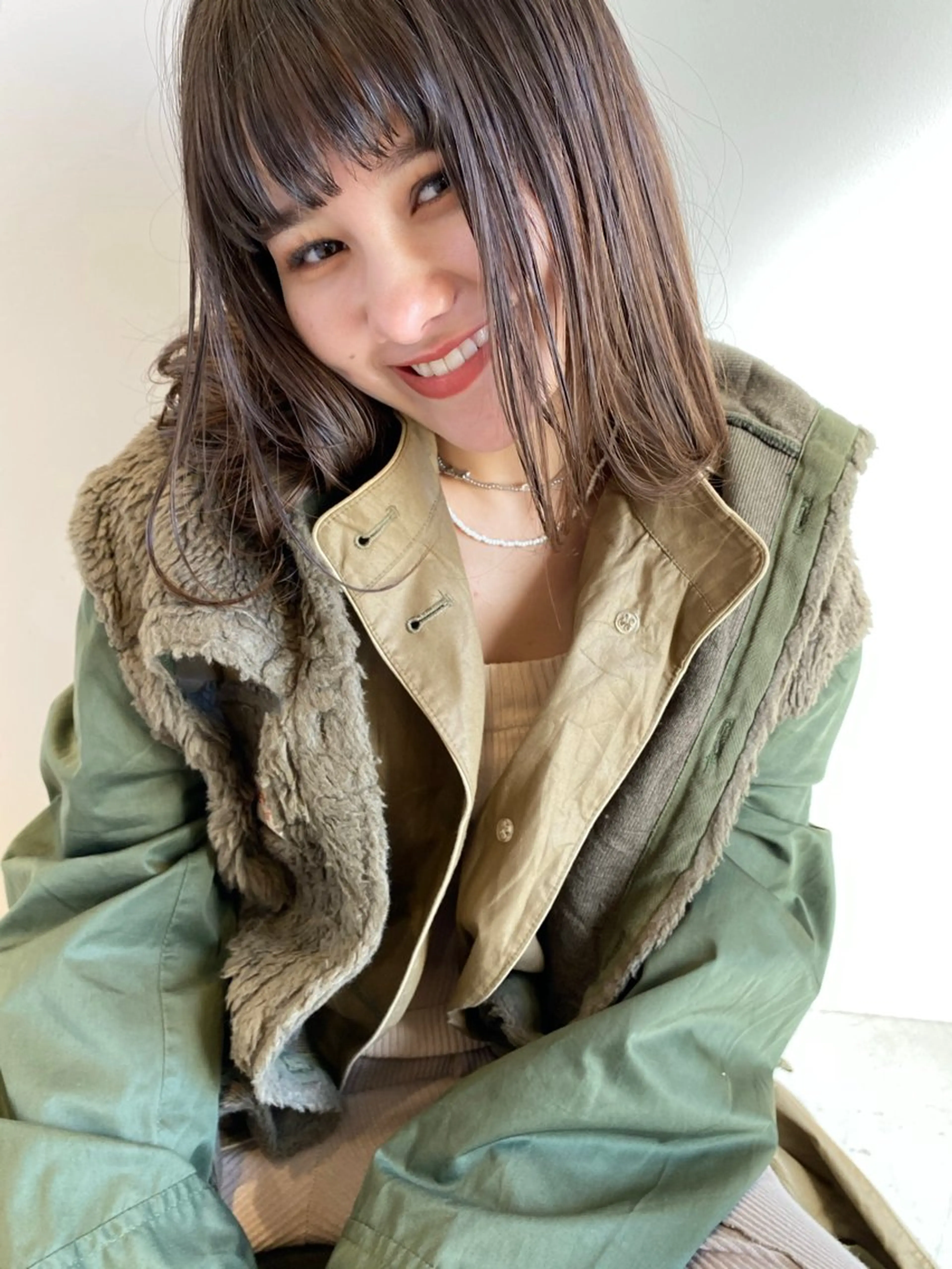 セミロング カラー 当日予約大歓迎💗 依田瑞希のヘアスタイル