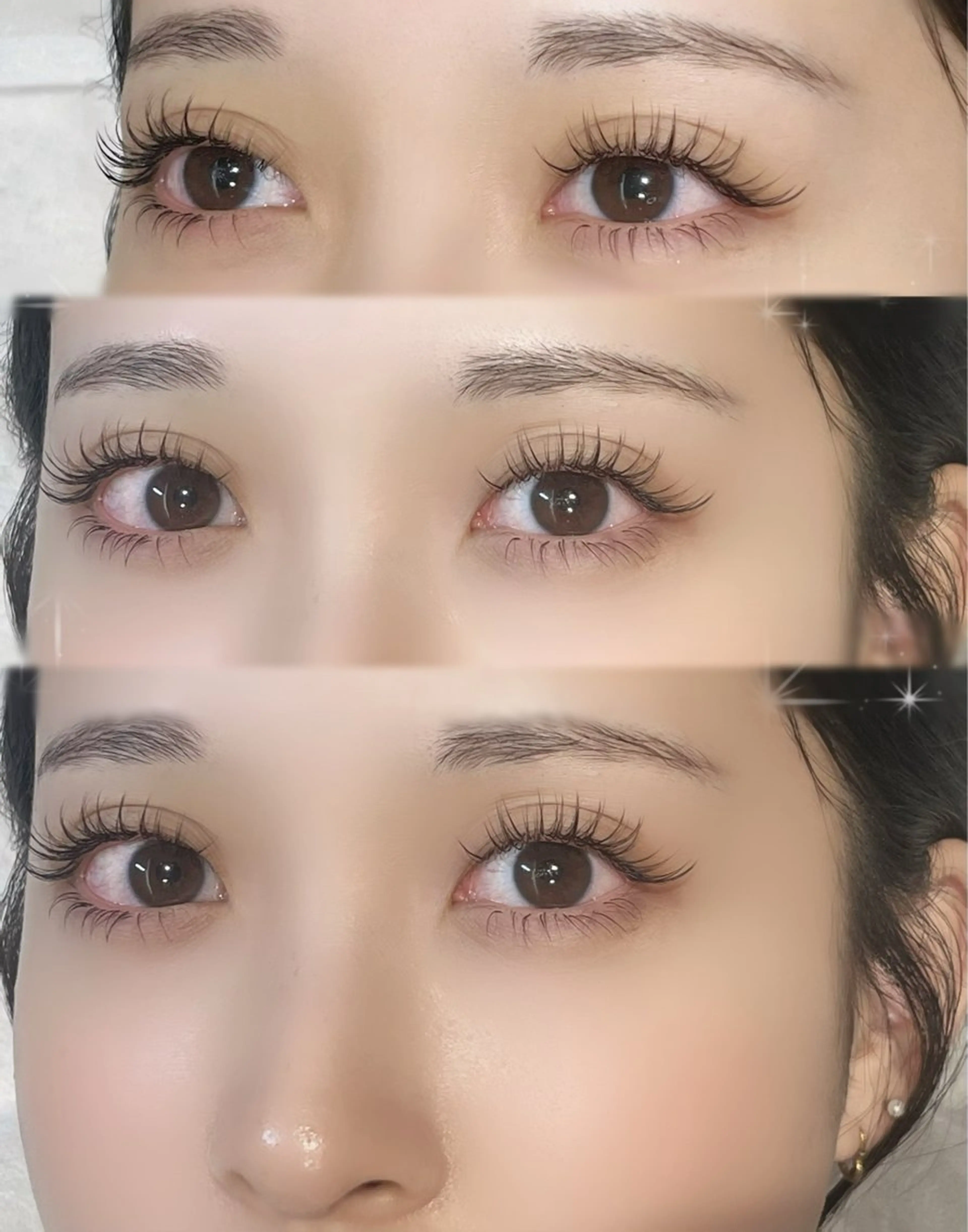 新規フラットラッシュエクステ180本上下振り分け可能オフ込みブラック(ブラウン＋500円)の写真