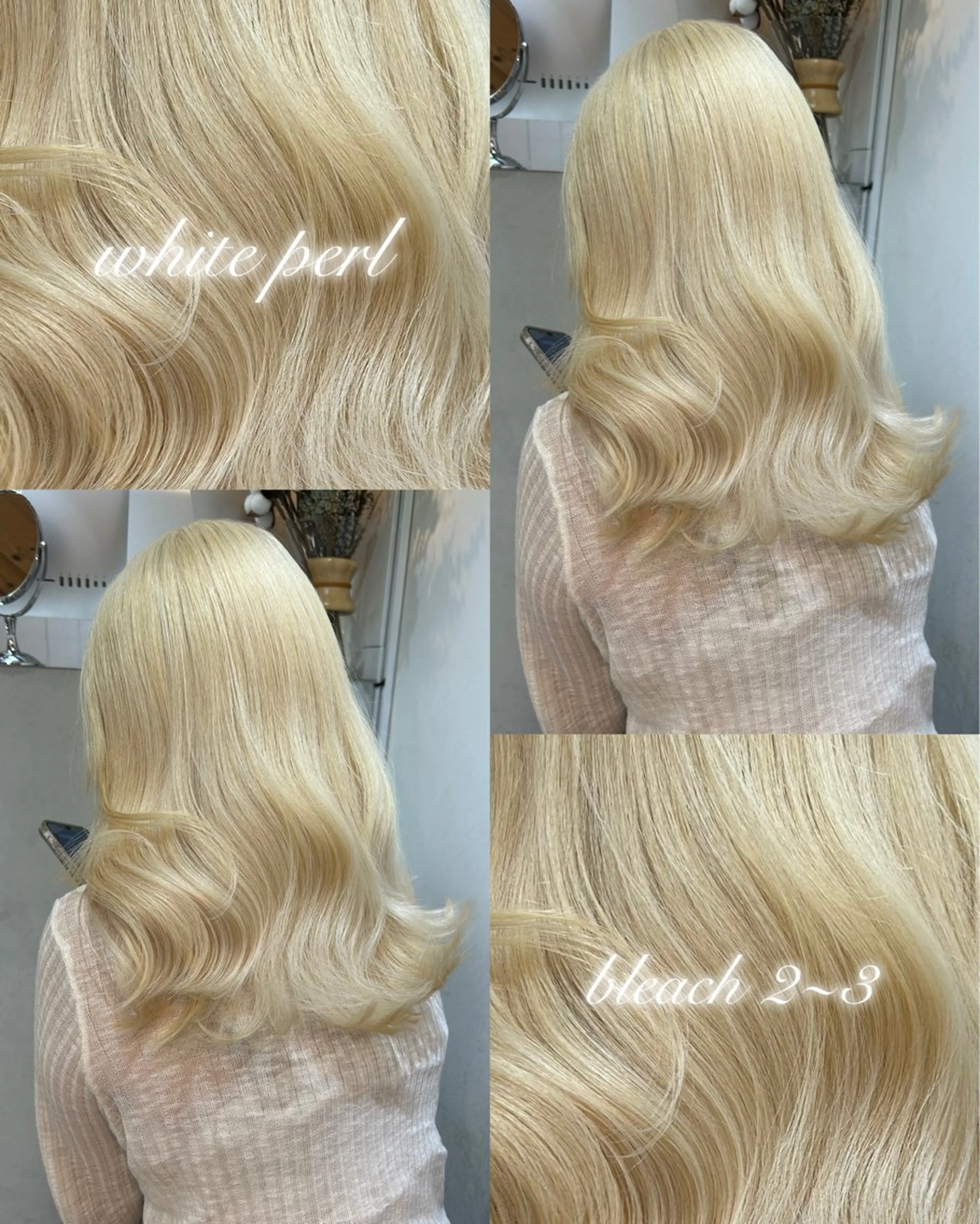 ミディアム カラー ヘアアレンジ 抜きっぱなしブロンド ブロンド カット ヘアカラー トリートメント 🧸艶々韓国ヘア 🧁mizunaのヘアスタイル