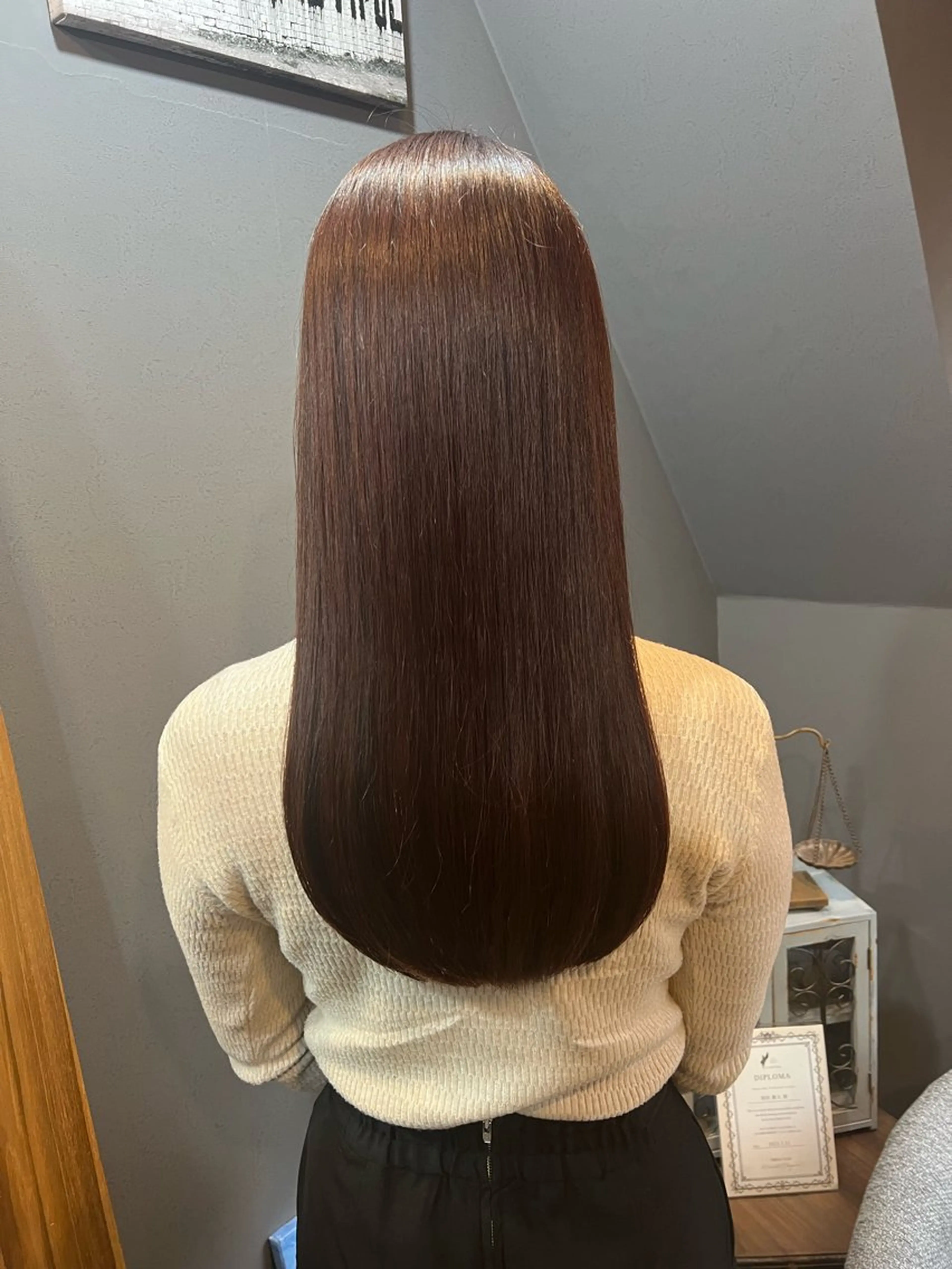 ロング カラー 髪質改善 縮毛矯正 カット ヘアカラー 縮毛矯正 トリートメント ヘッドスパ ＊くせ毛に特化＊ 【yun】のヘアスタイル