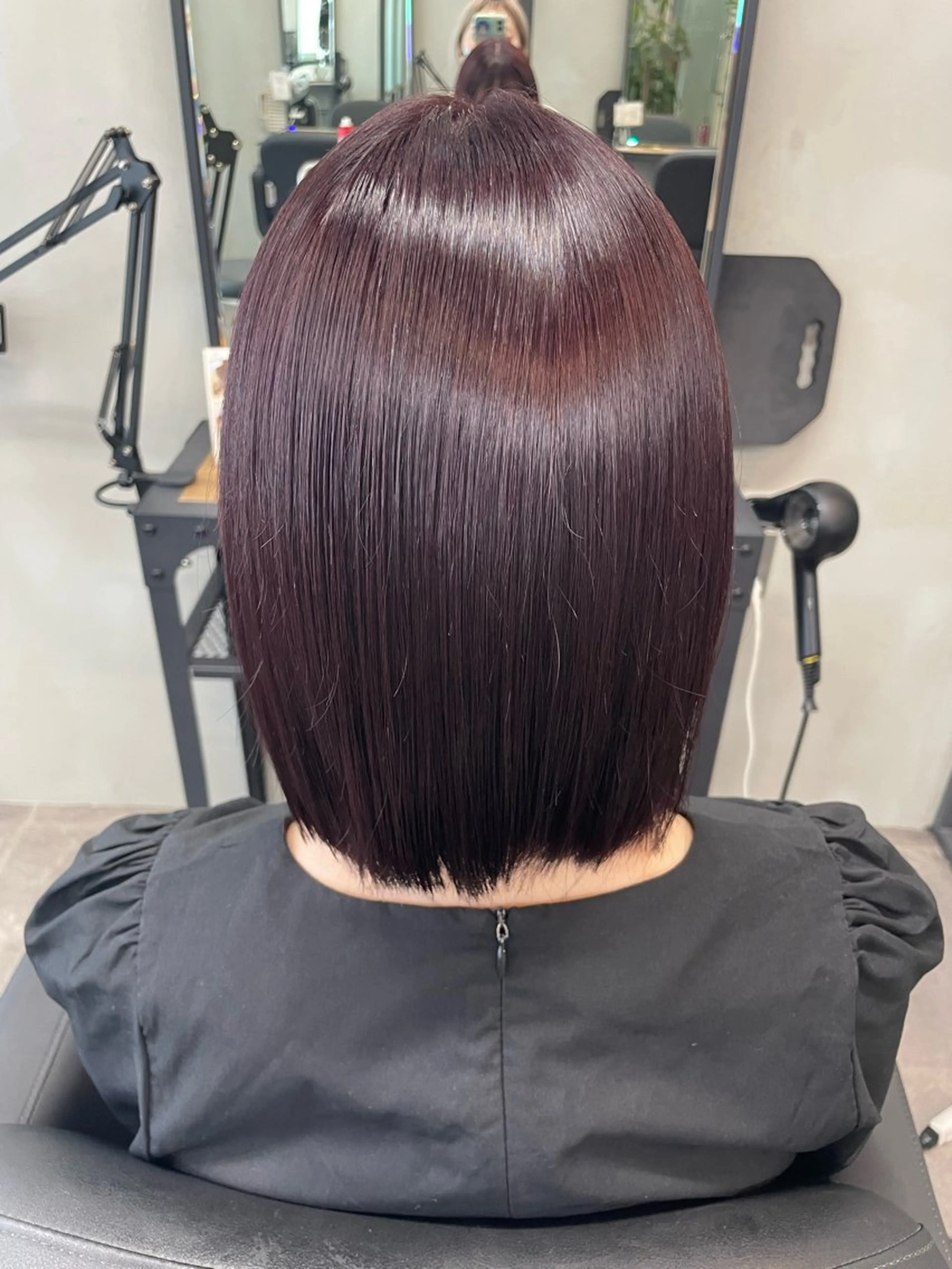 ショート カラー ボルドーカラー カシス ピンクカラー レッドカラー トリートメント ヘアカラー トリートメント ALLEN hair /まなのヘアスタイル