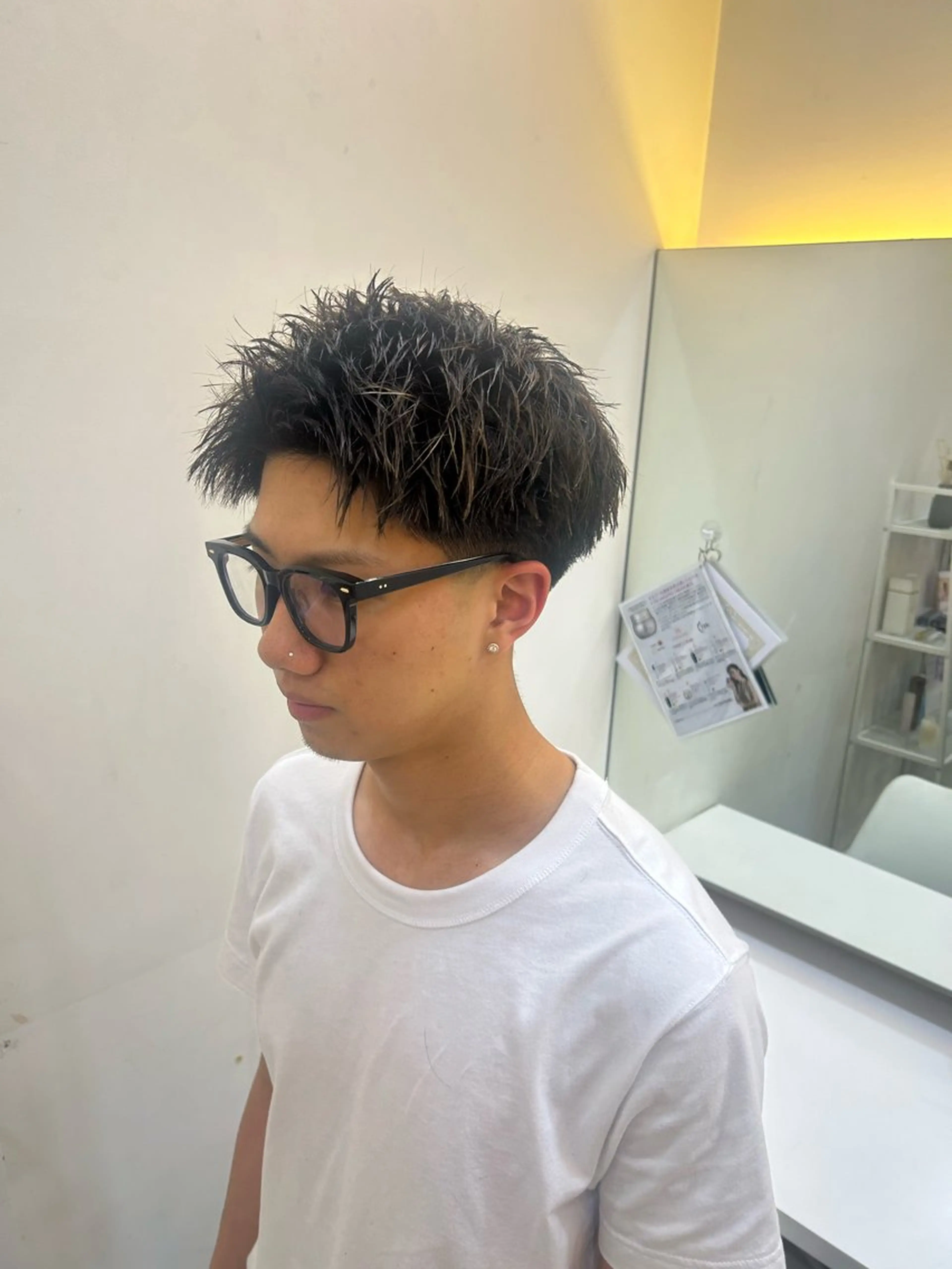 ショート メンズ ショートヘア メンズパーマ/ 縮毛矯正特化　Tumのヘアスタイル