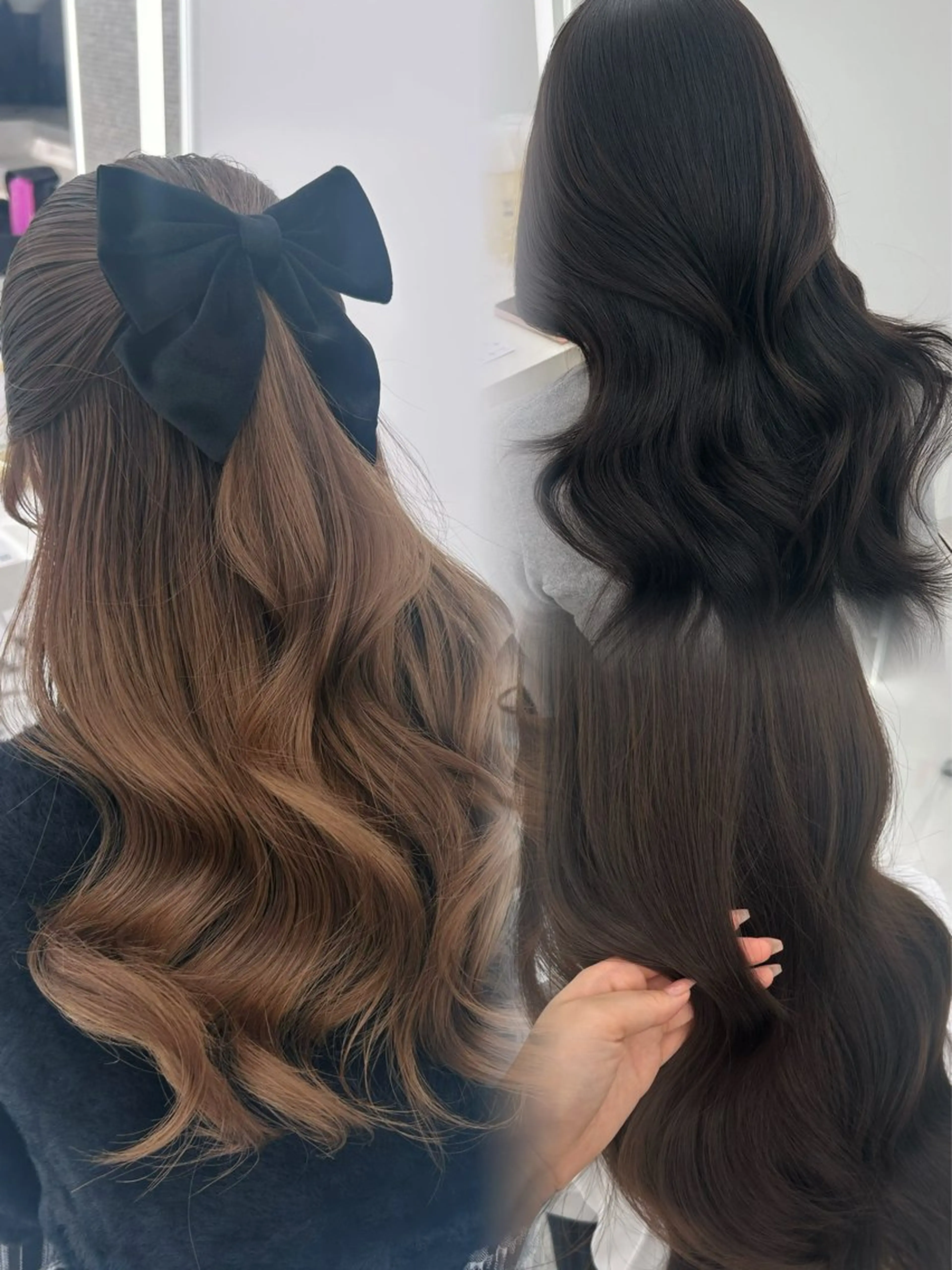 ロング カラー ヘアアレンジ ベージュカラー 透明感カラー 顔まわりレイヤー 顔周りカット 韓国風ヘア トリートメント 前髪/顔周り/透明感 艶カラーとどさんのヘアスタイル