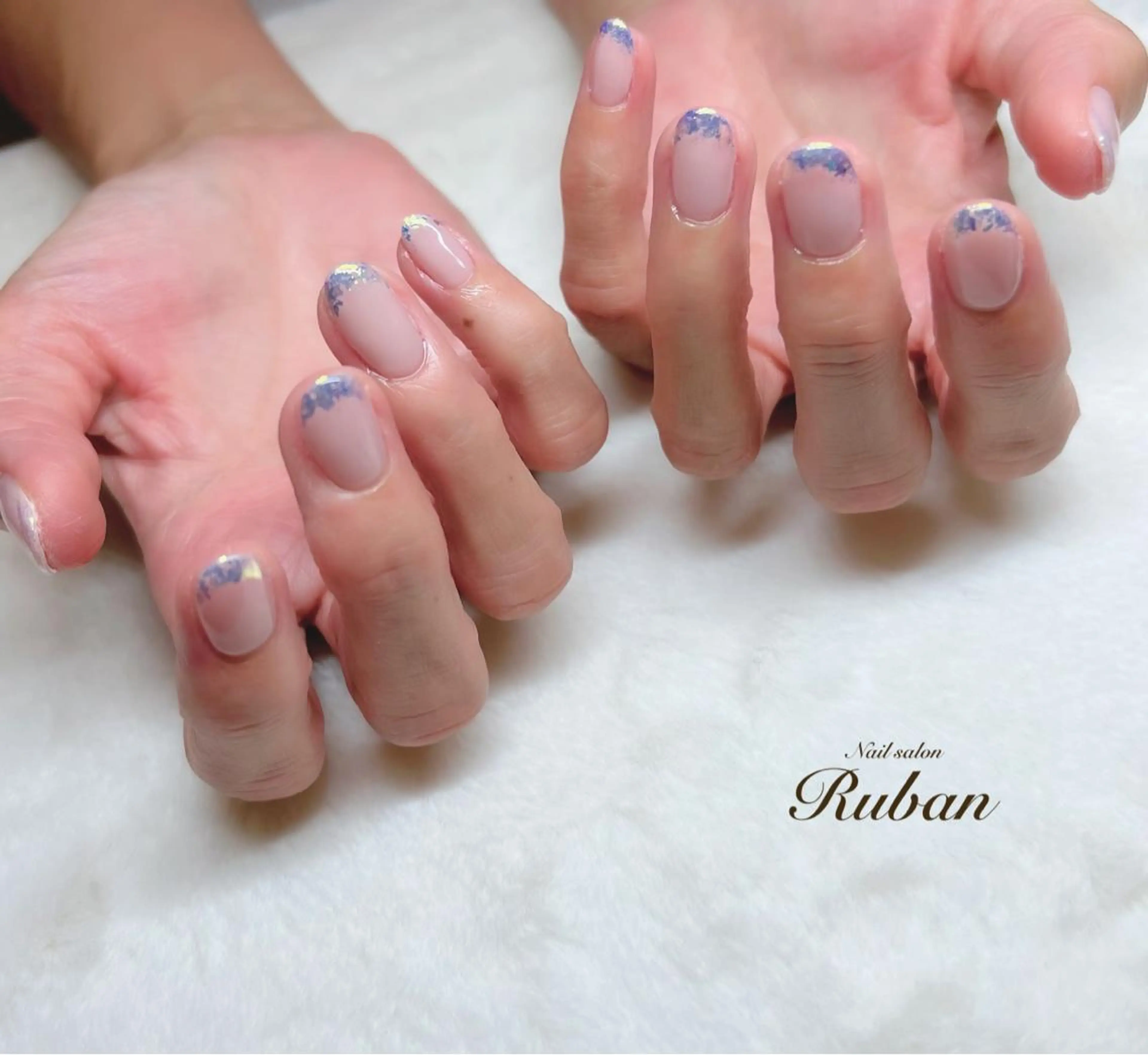 ネイル オーロラネイル フレンチネイル Nail salon Rubanのネイルデザイン