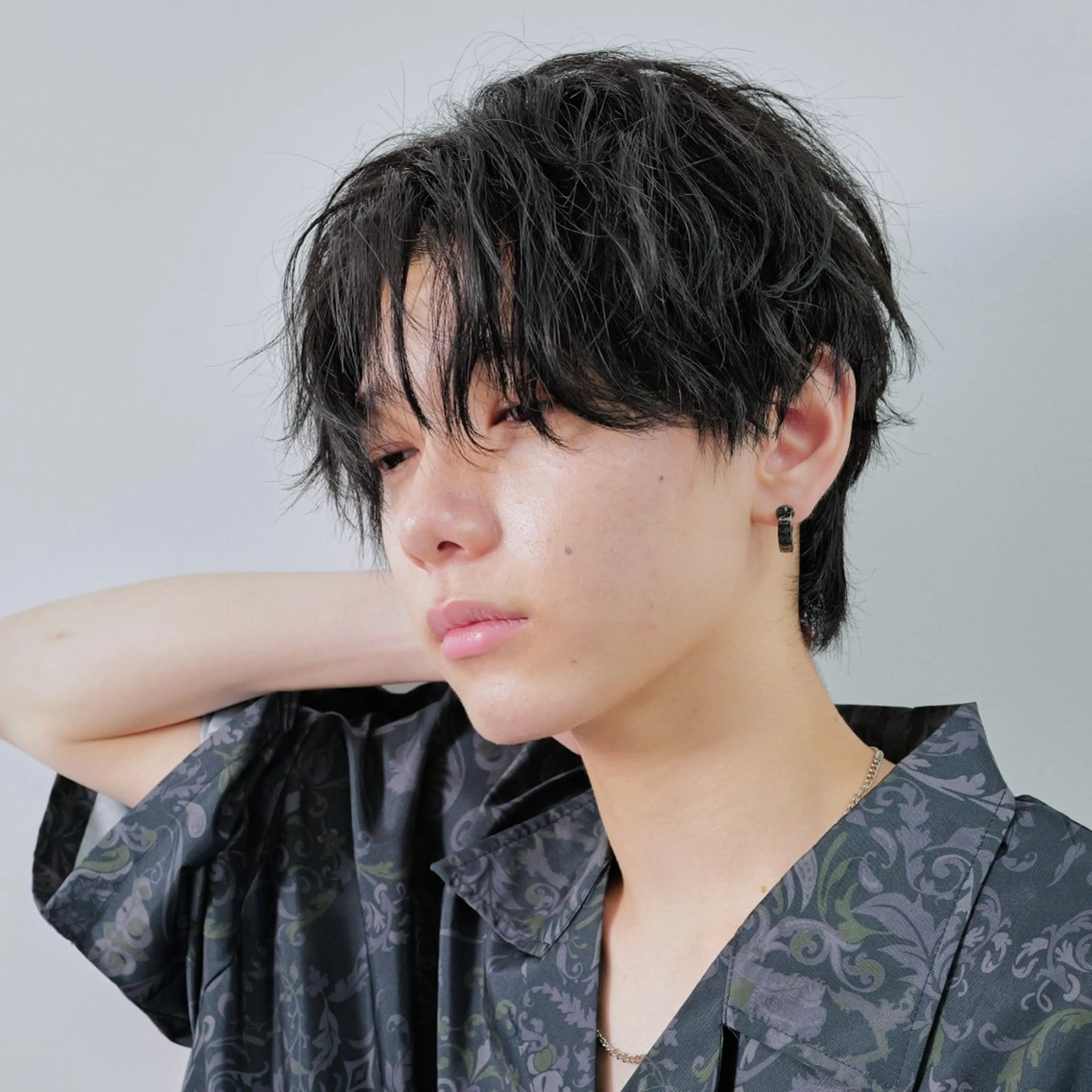 ショート メンズ メンズバレイヤージュ メンズブリーチ ダウンパーマ メンズ韓国風 メンズパーマ 【メンズ特化⚡️】 曲がる矯正/千原涼麻のヘアスタイル