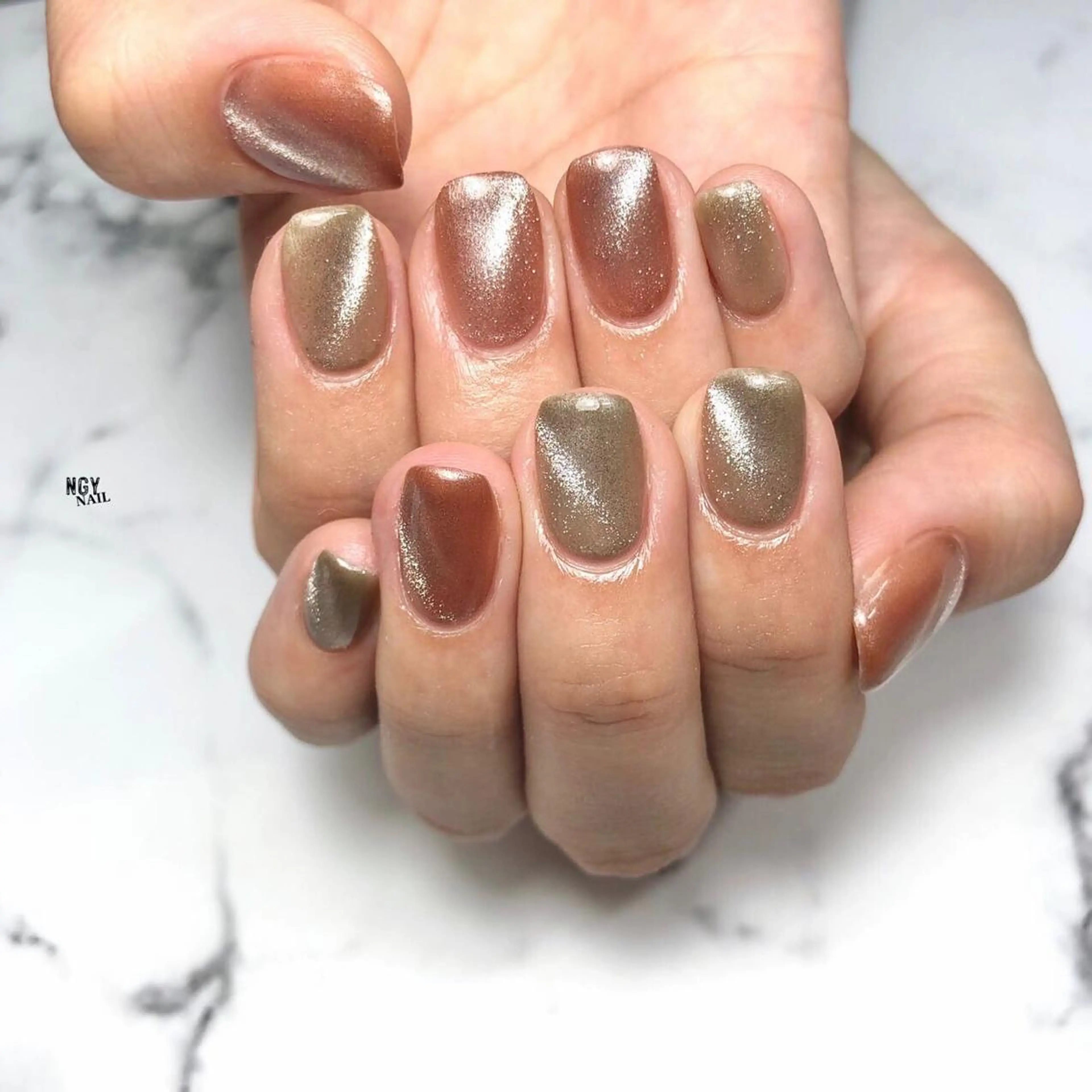 ネイル ジェルネイル マグネットネイル ワンカラーネイル パラジェル 春ネイル ハンドネイル NAIL NOWのネイルデザイン