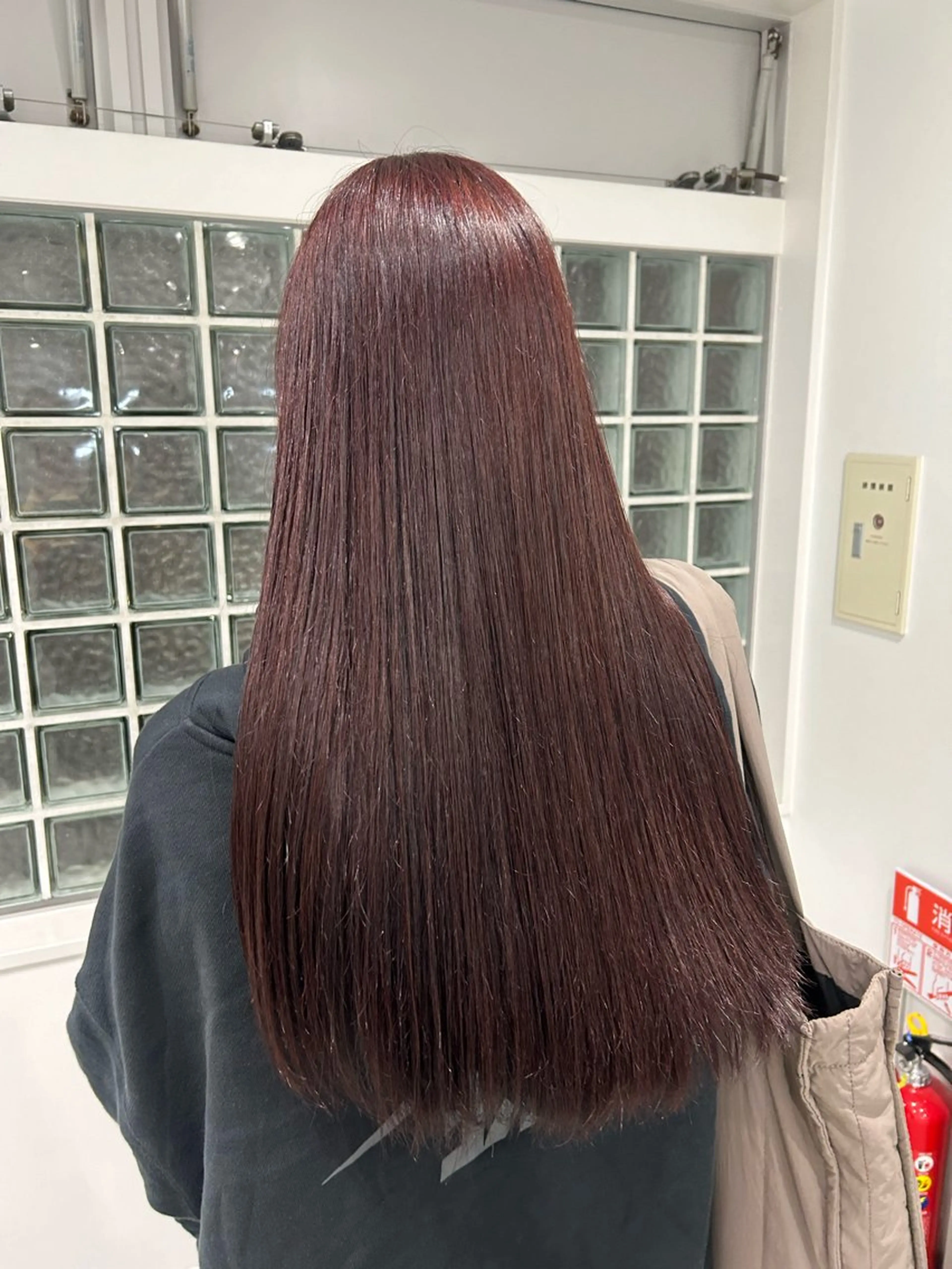 ロング カラー カット 縮毛矯正 愛結 暖色カラー🎀🩰のヘアスタイル