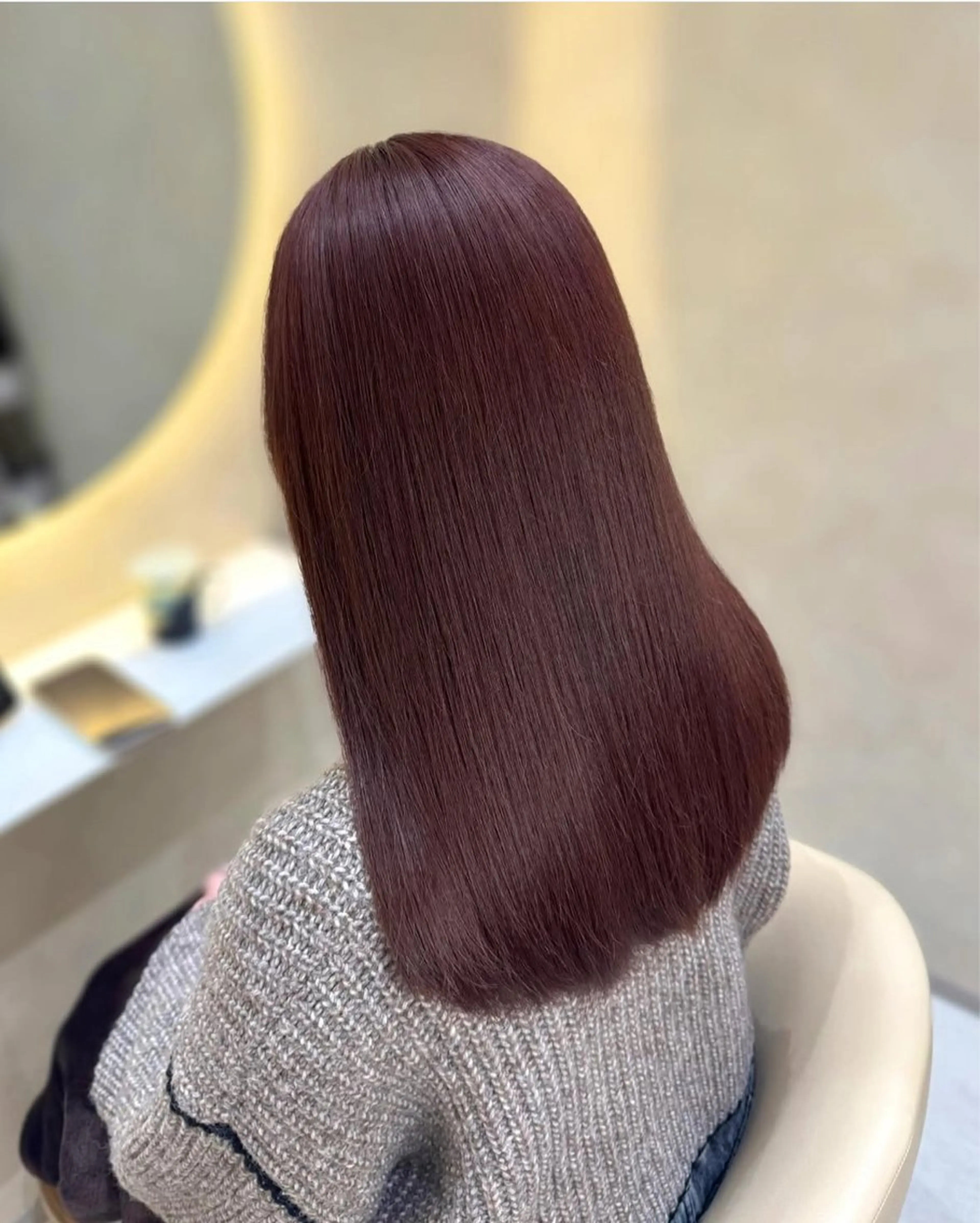 ミディアム ピンクブラウン 韓国 / レイヤー / REINAのマツエク・マツパデザイン