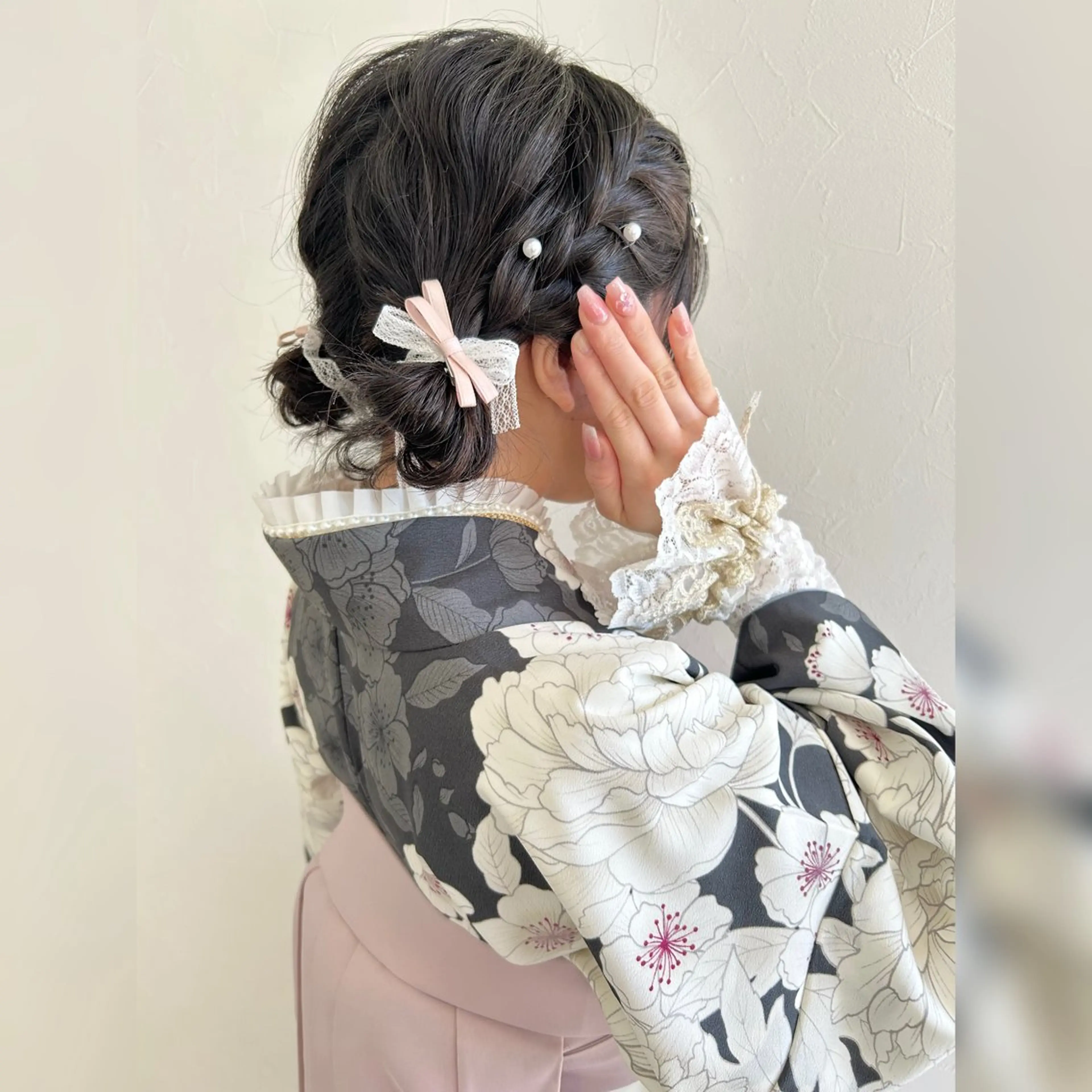 ミディアム ヘアセット お子様と美容室🧸 HidamaRi絢菜のヘアスタイル