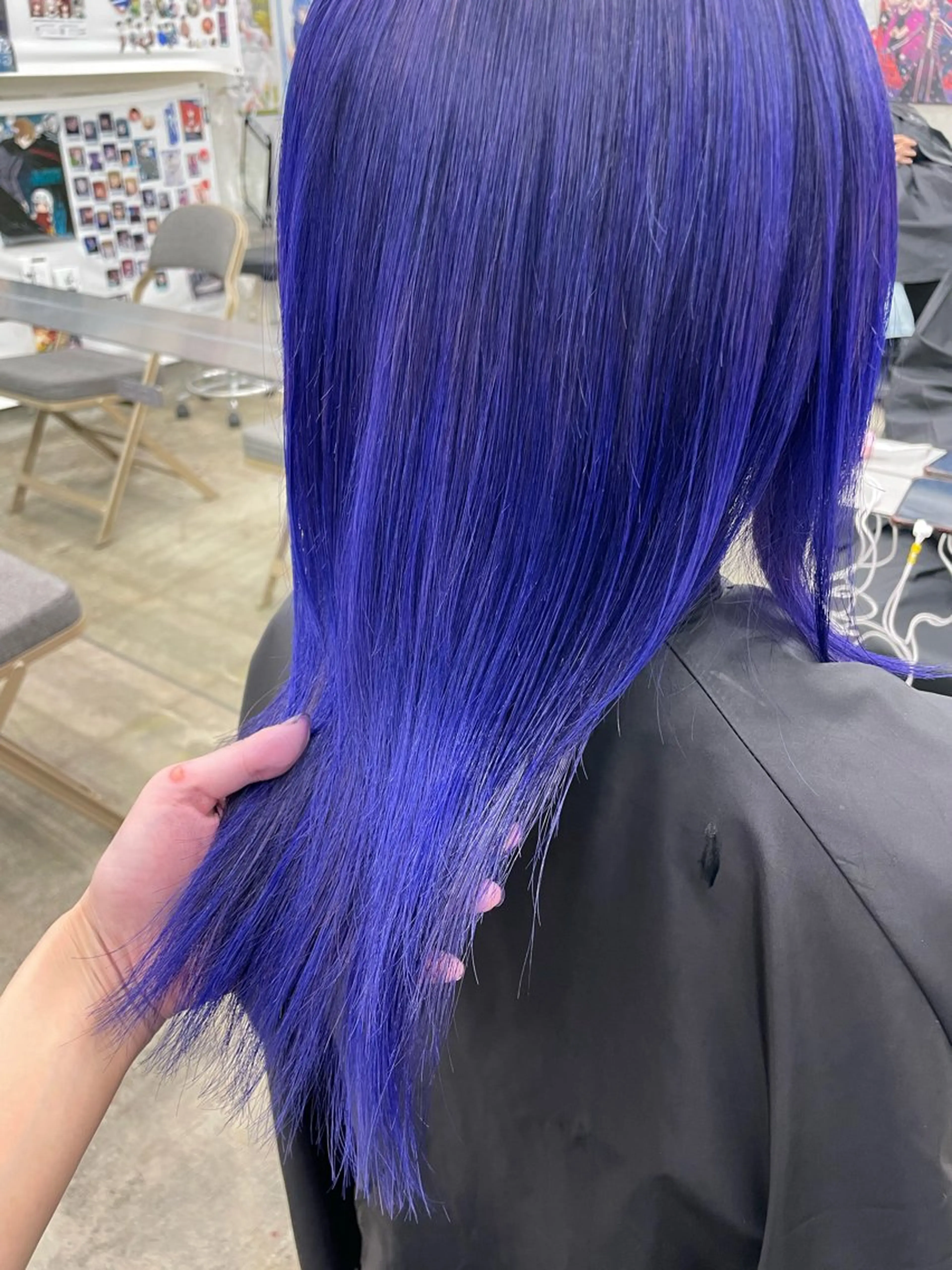 ロング カラー インナーカラー 推し ブリーチ 髪質改善のヘアスタイル