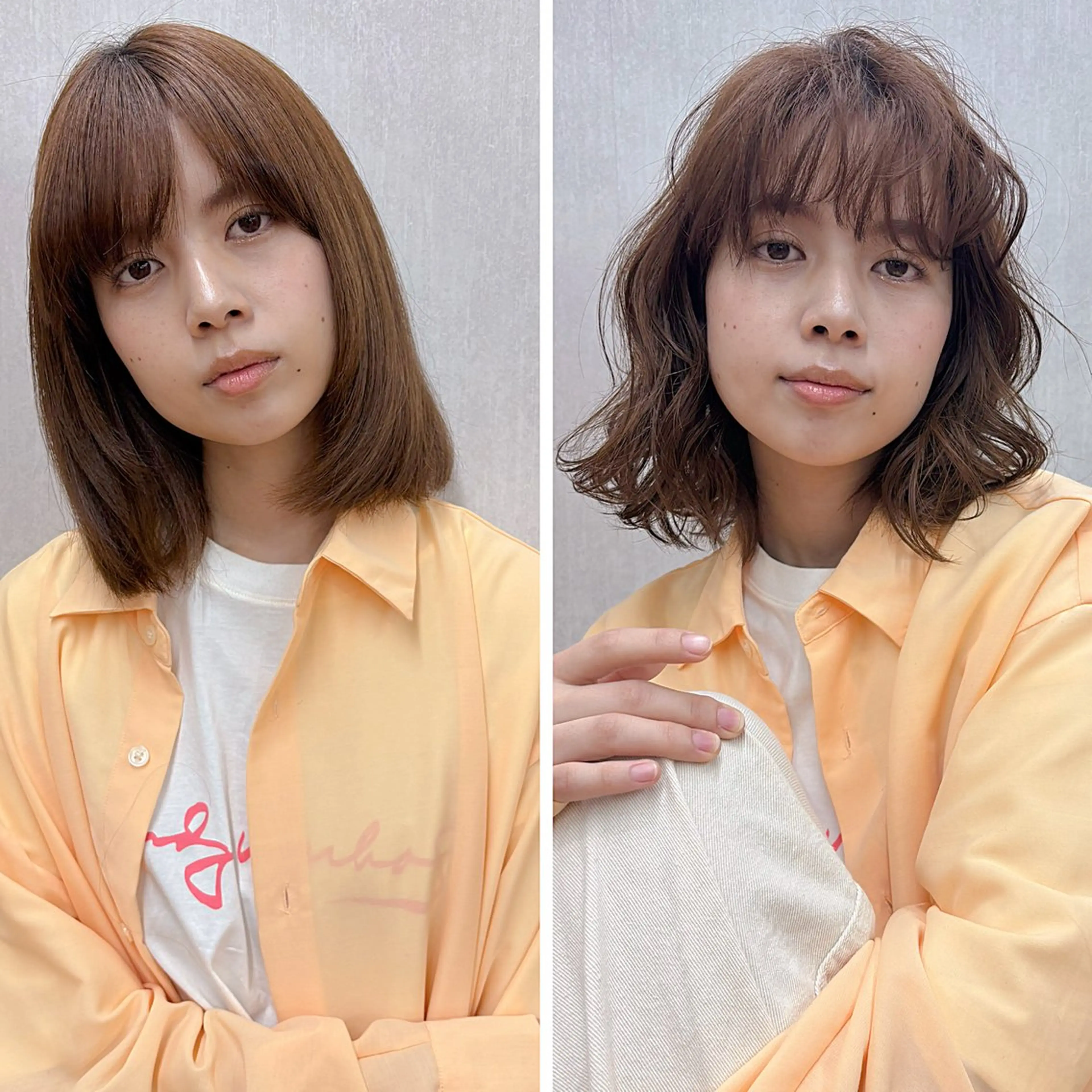 パーマ ボブ ニュアンスパーマ カット パーマ ボブ/ミディアム 親しみやすさ/さくらのヘアスタイル