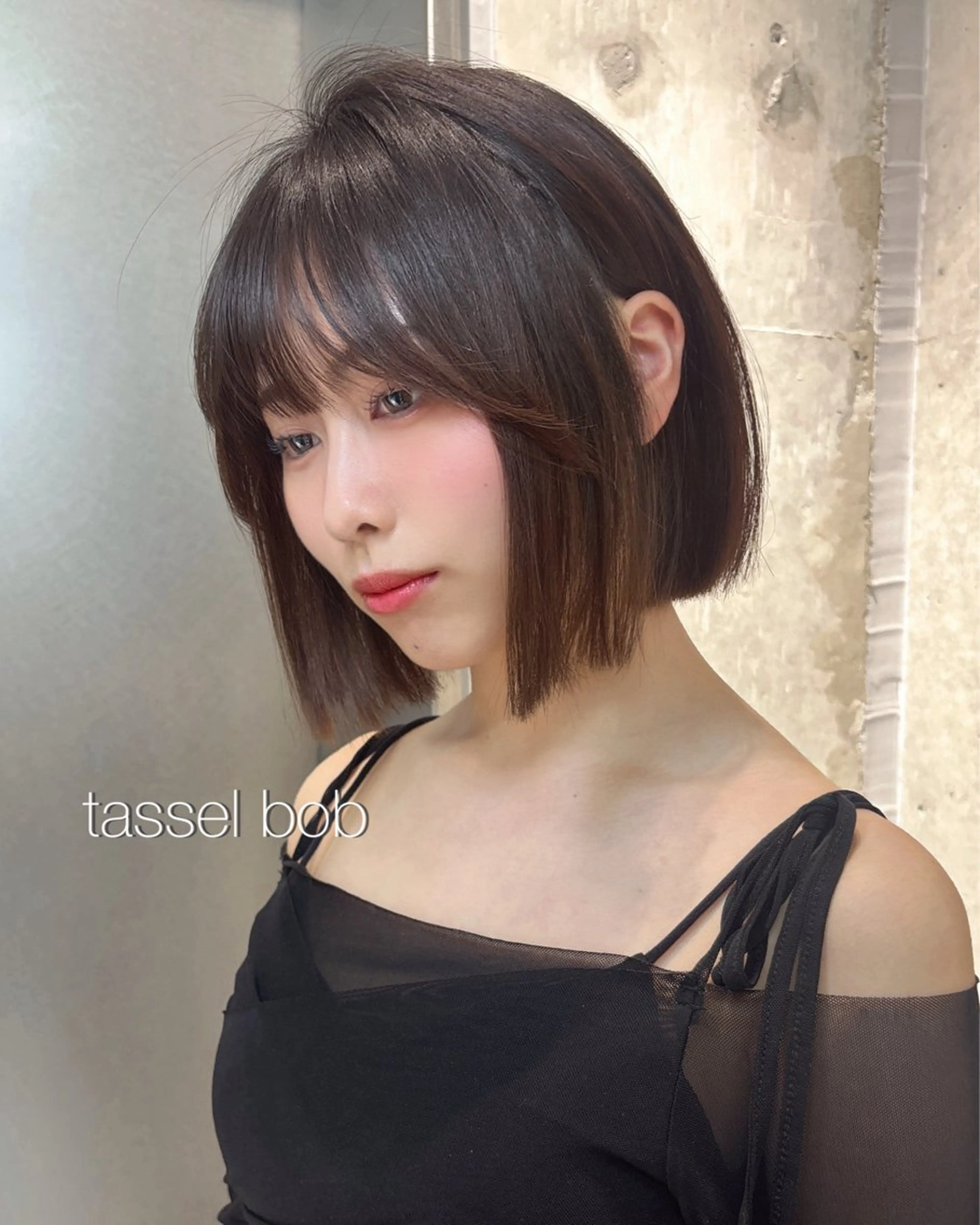 ミディアム カット トリートメント けいし🐬ボブ 美髪縮毛矯正のヘアスタイル