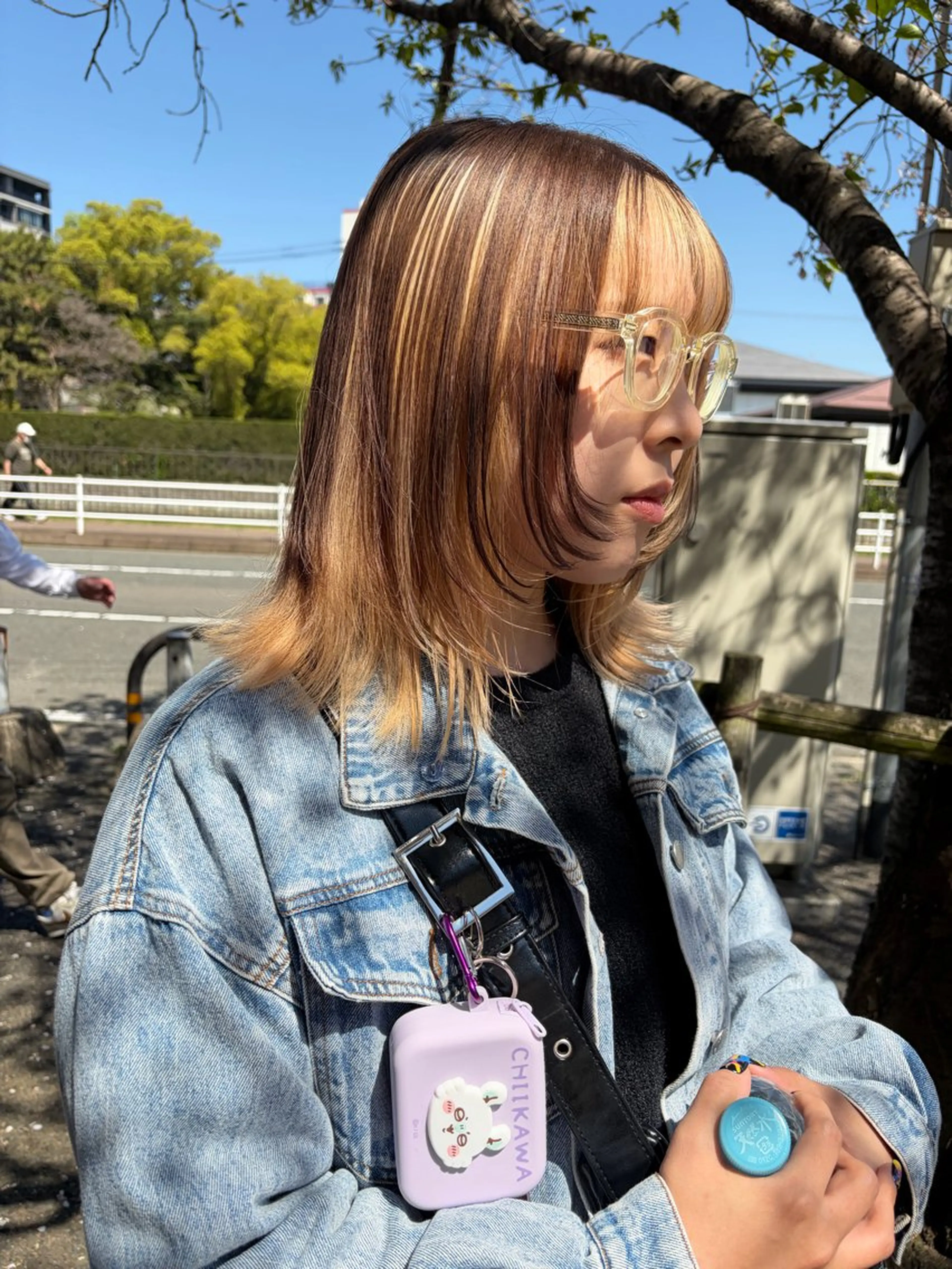 カラー ブロンド ブラウンカラー インナーカラー qpula misuzuのヘアスタイル