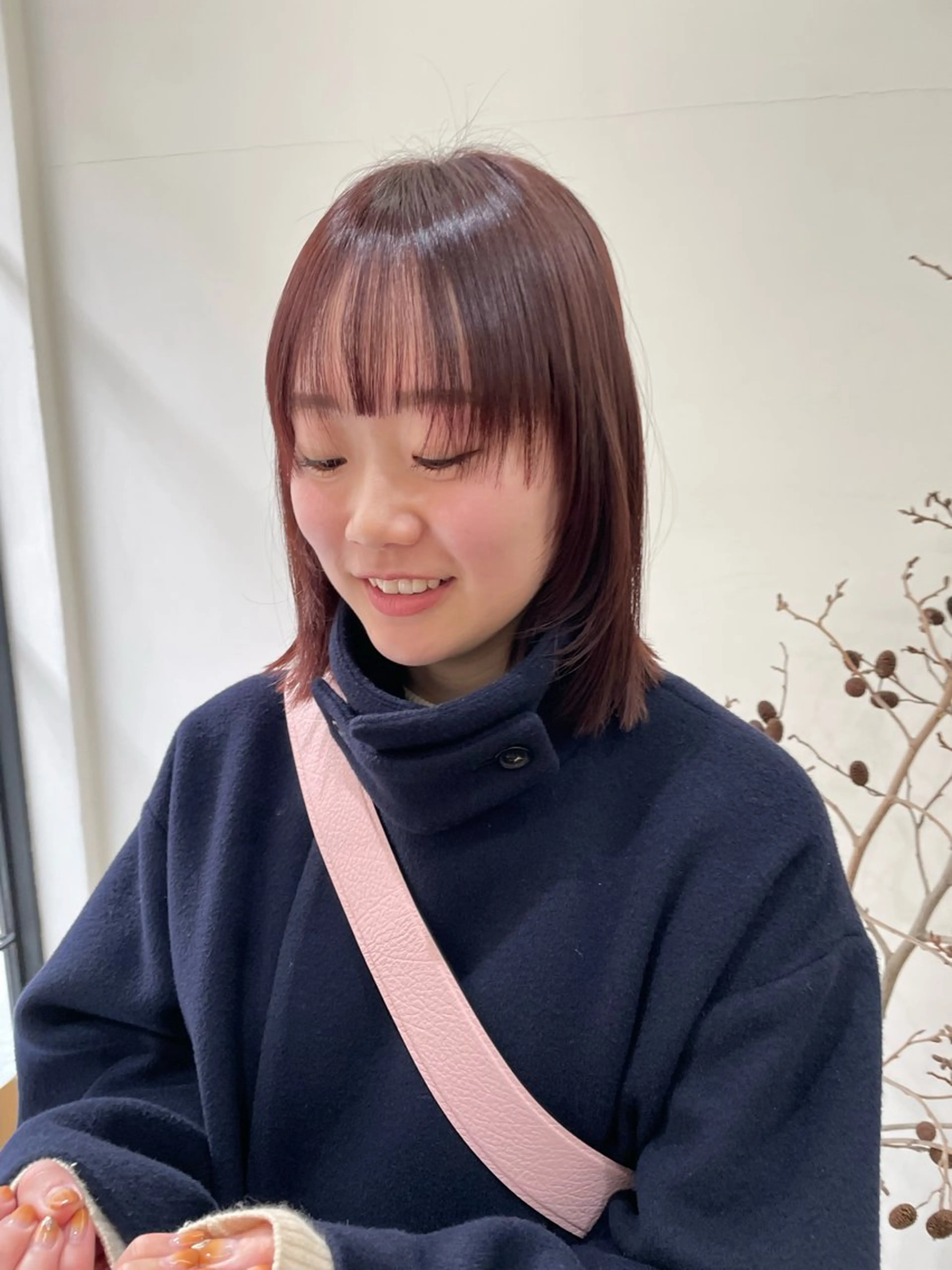 ミディアム カラー パーマ ヘアアレンジ メンズ ピンクカラー カット ヘアカラー トリートメント tatsumi/ボブ ウルフ/レイヤーのヘアスタイル