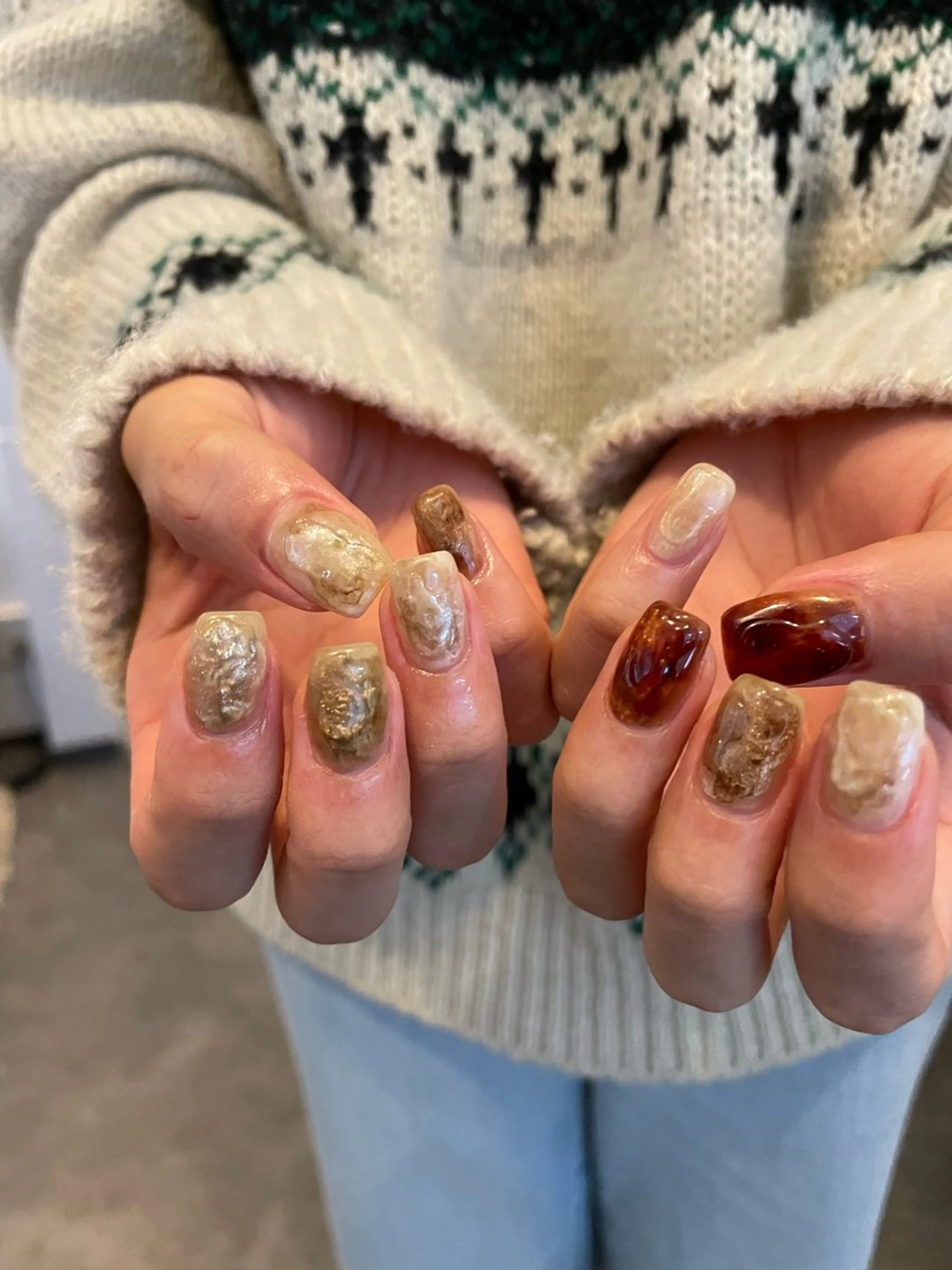 ネイル ニュアンスネイル ハンドネイル roof nailのネイルデザイン