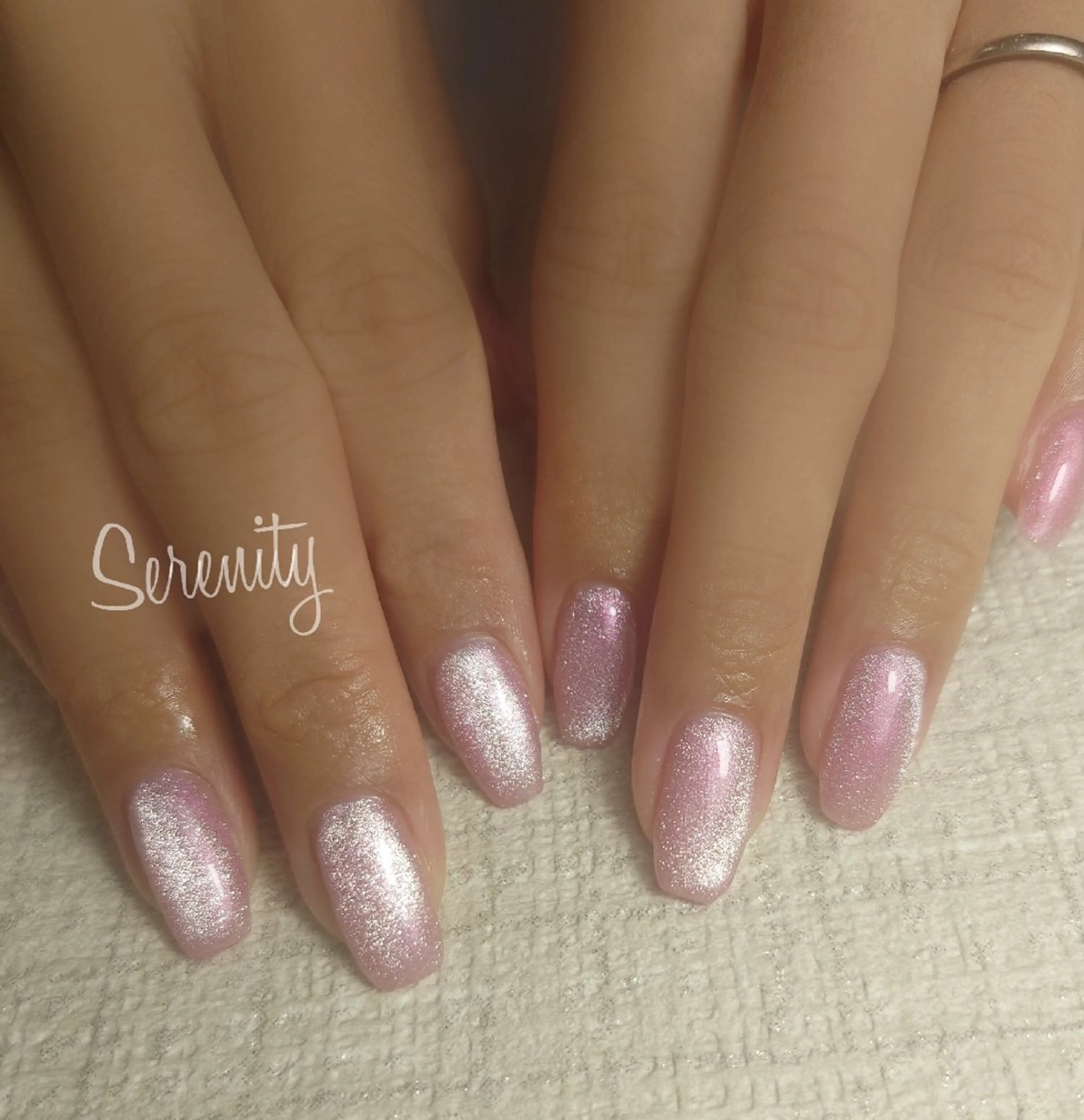 ネイル マグネットネイル マグネットワンカラー ワンカラーネイル ピンク nail  serenityのネイルデザイン