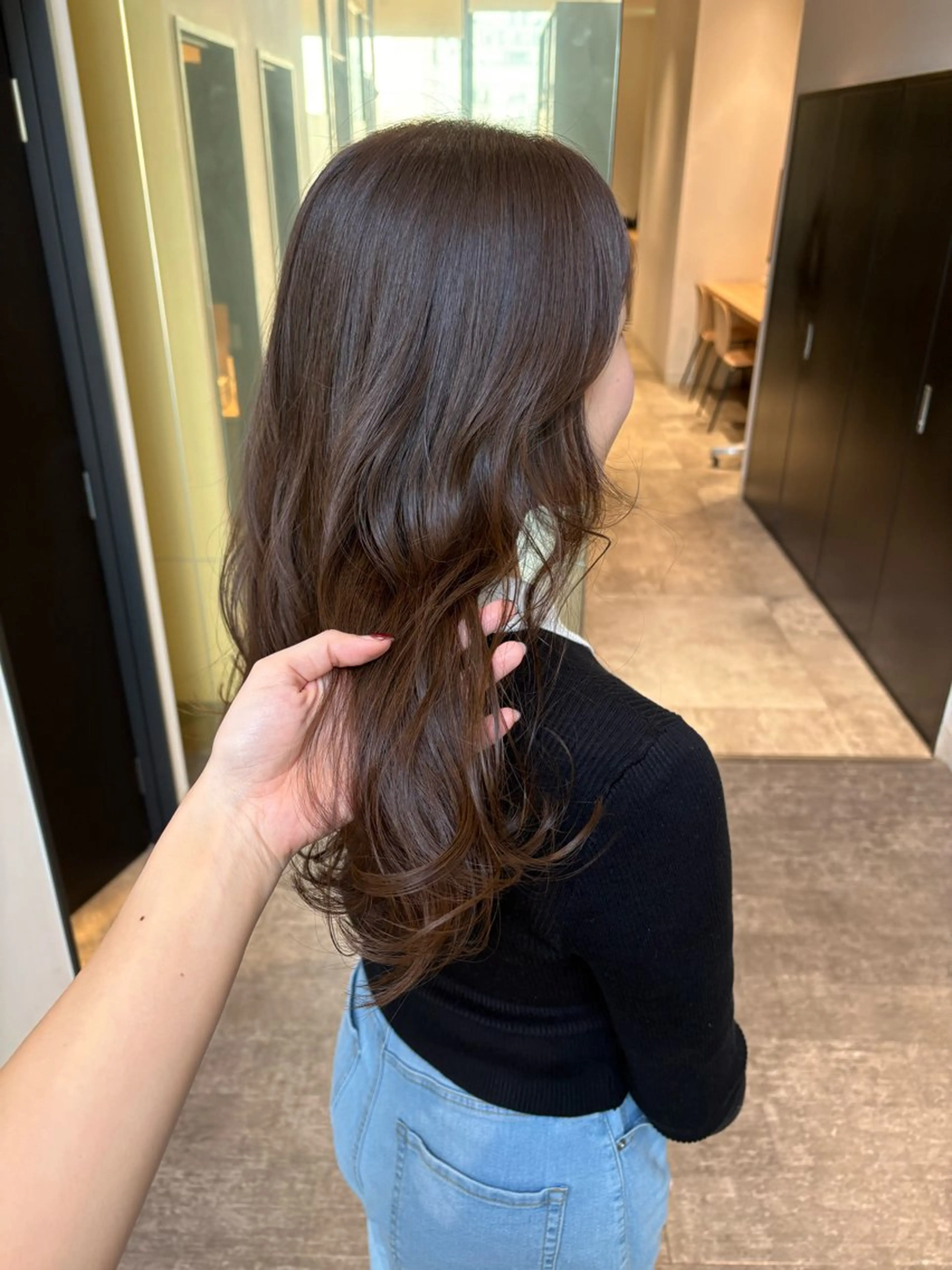 ロング カラー 透明感カラー 韓国風ヘア 似合わせカット ヘアカラー トリートメント mao | 柔らか艶カラー🫧のヘアスタイル