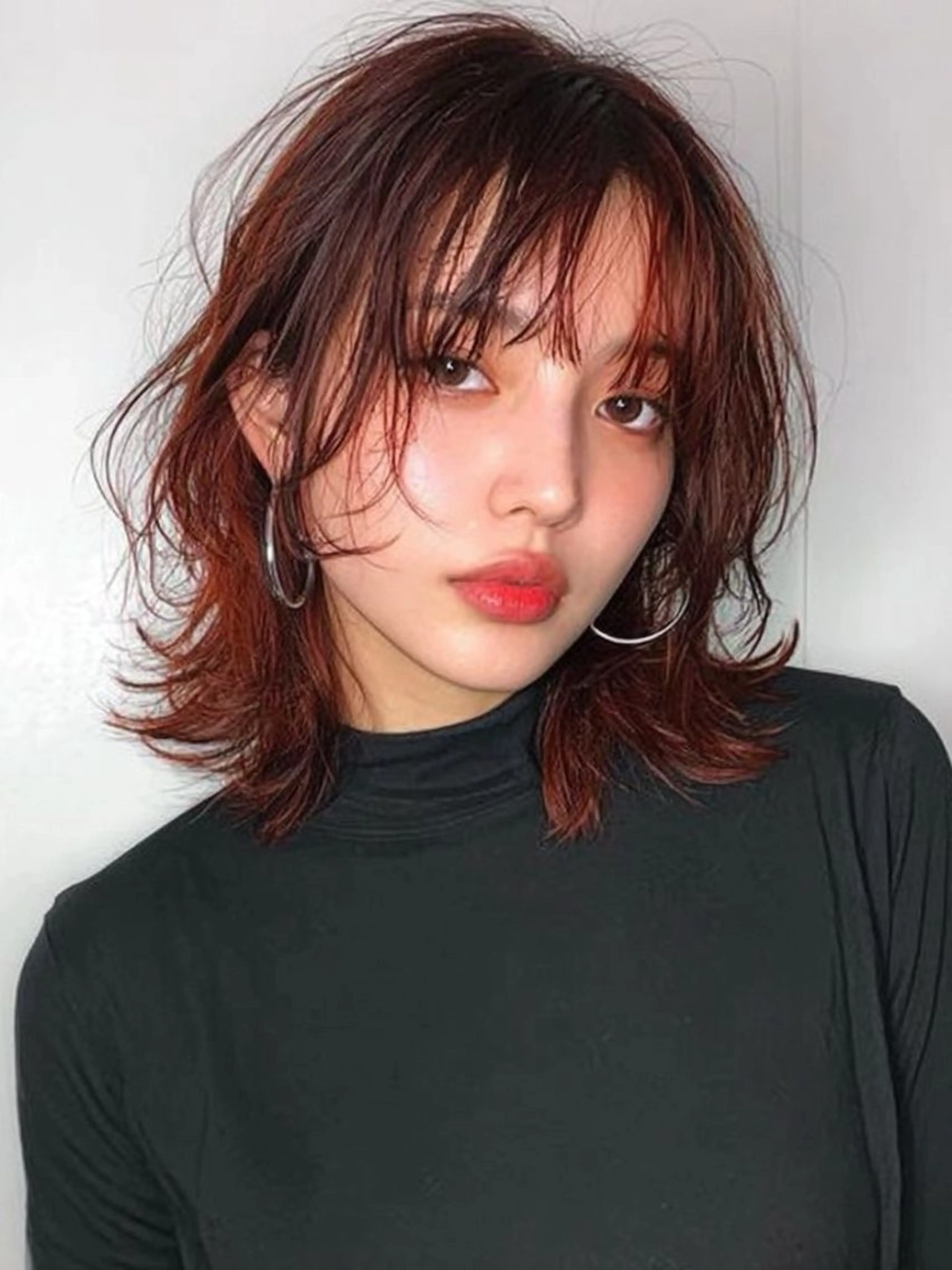 ミディアム 🍎レイヤー/蓮太/ ブリーチなしカラーのヘアスタイル