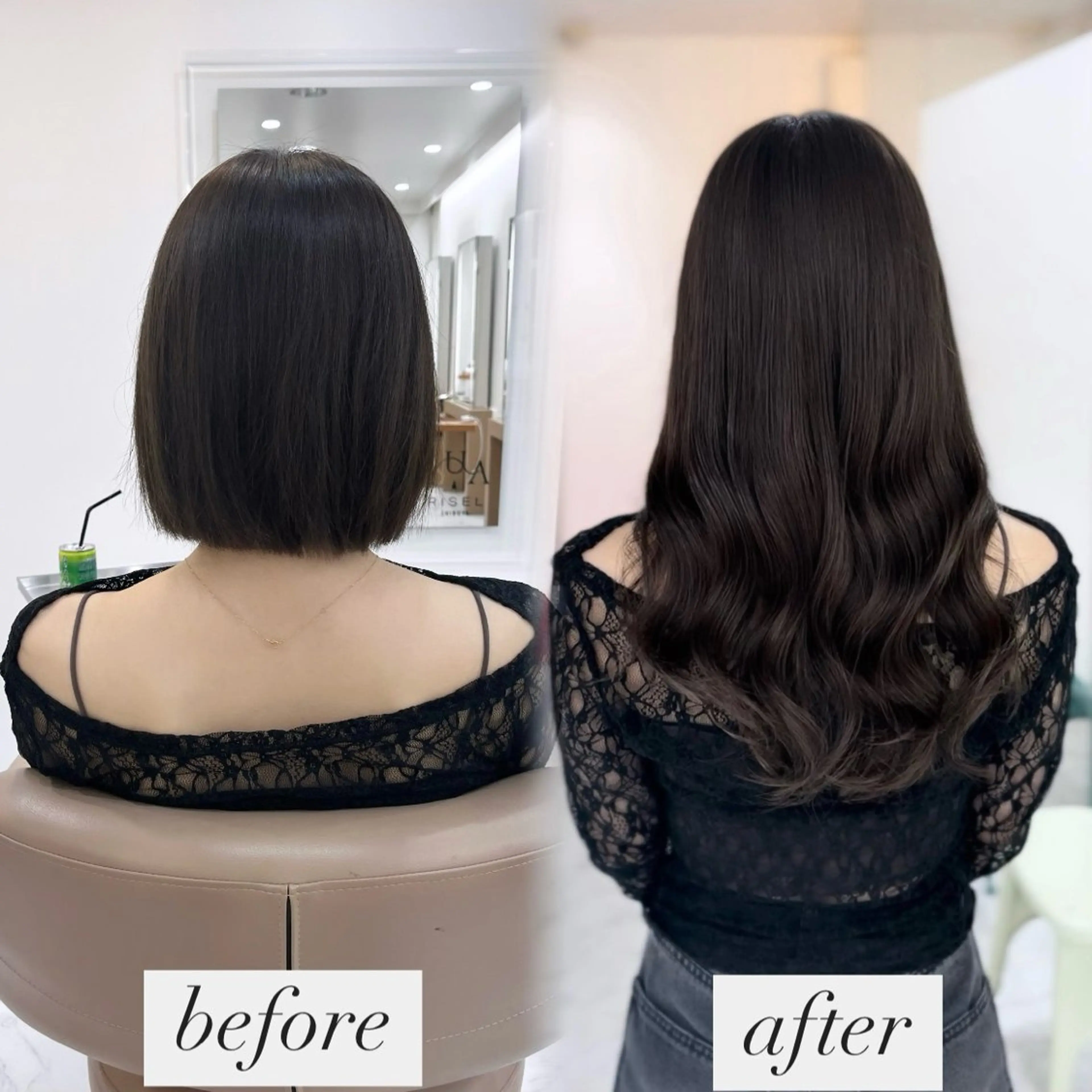 ロング カット ヘアカラー エクステ 赤み消し透明感カラー オオヤマのヘアスタイル