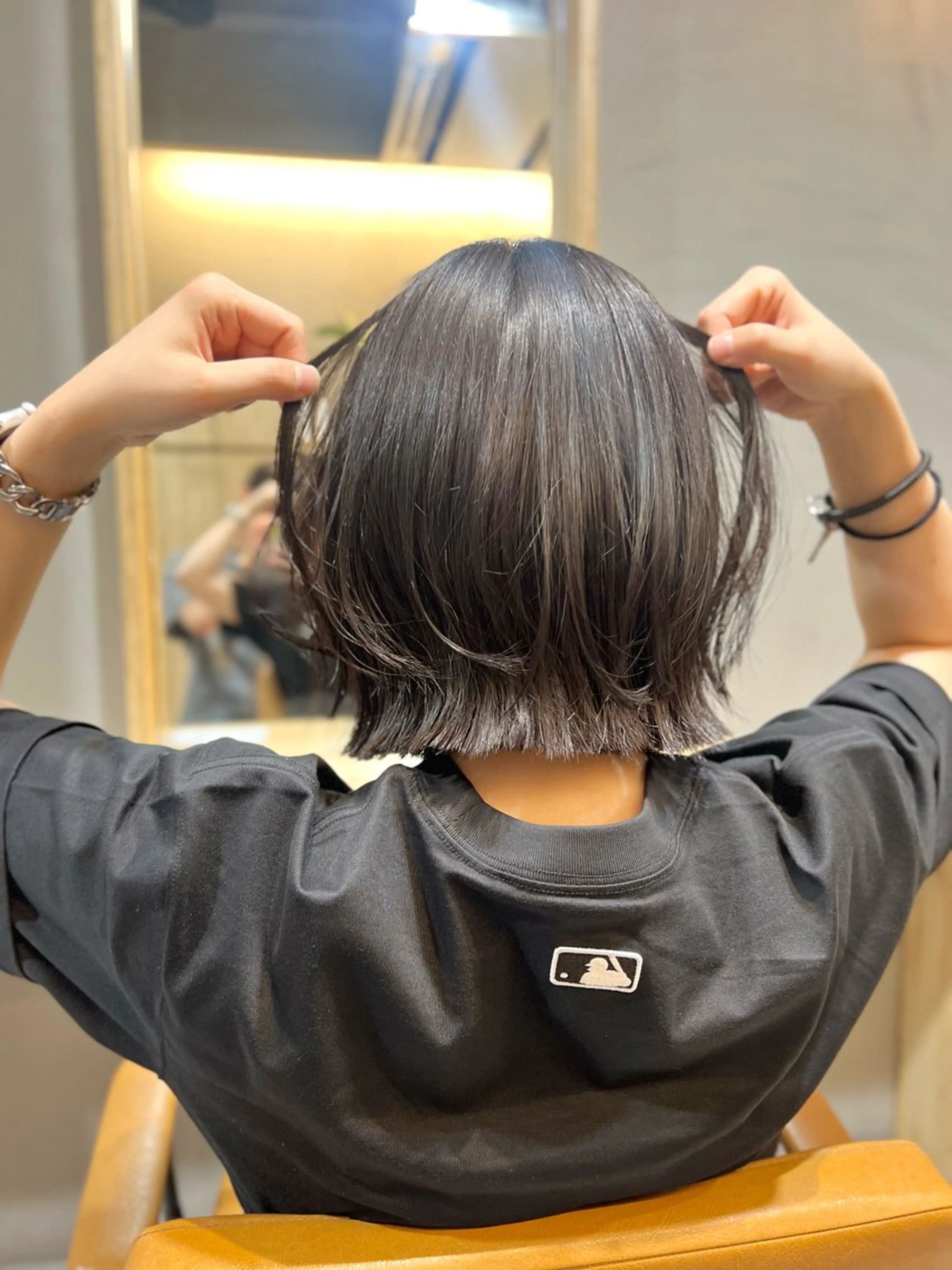 ショート カラー ボブ 髪質改善 神戸ボブ✂️ ioe三宮/田 伸佳のヘアスタイル