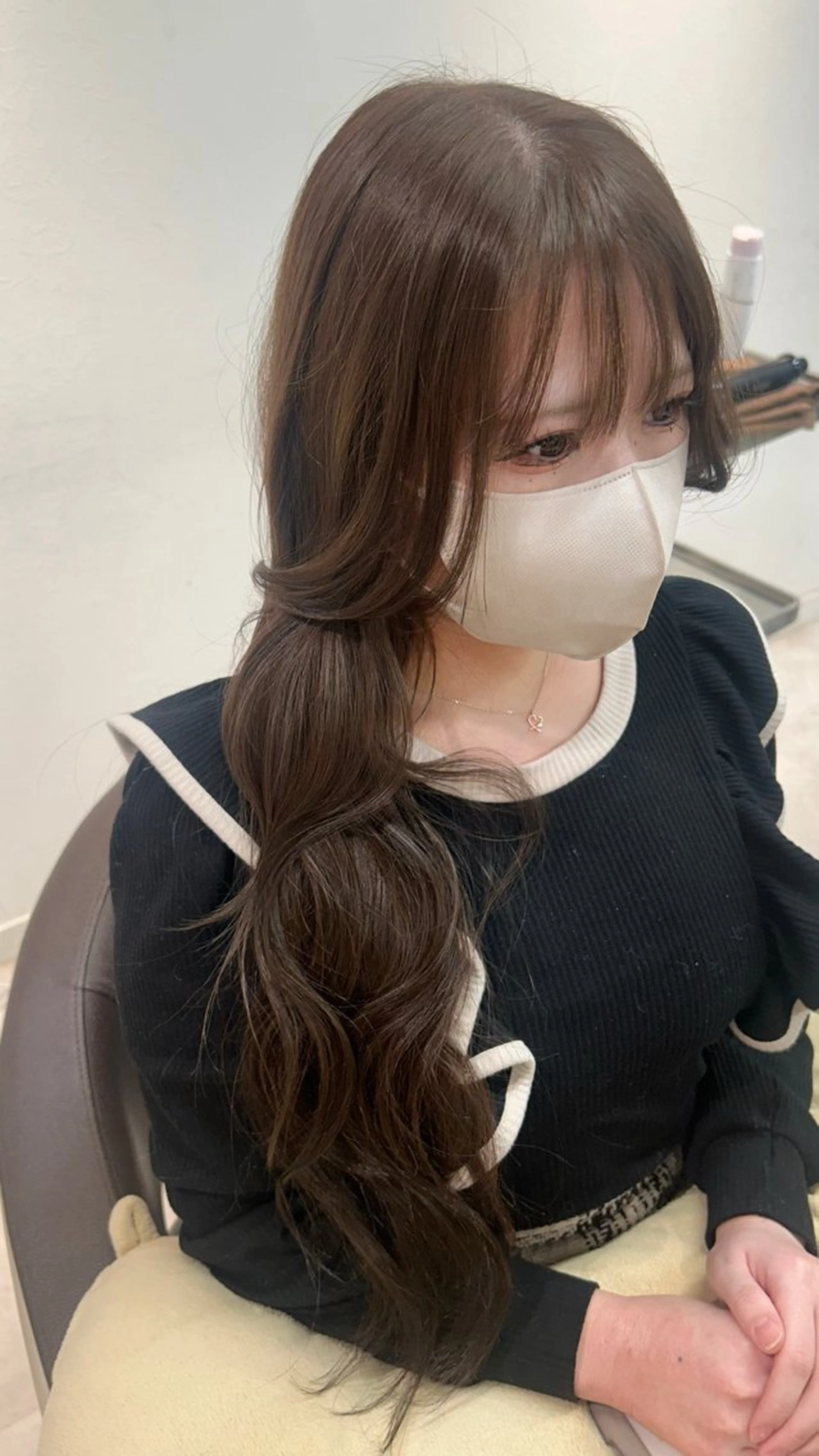 ロング カラー 美髪矯正/ブリーチ 無しWカラーのヘアスタイル