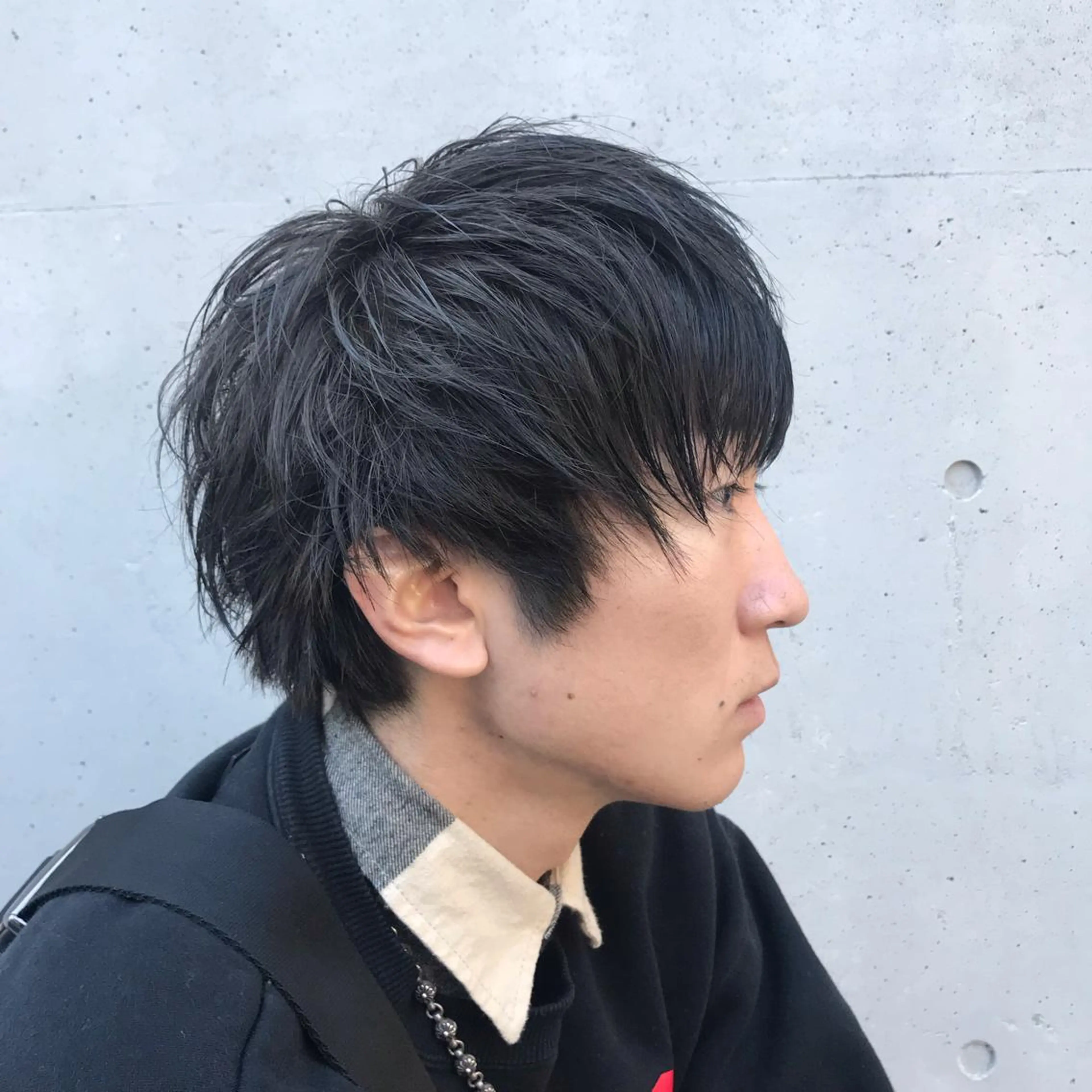 ショート カラー パーマ メンズ ニュアンスパーマ/ レイヤー/茶屋町のヘアスタイル