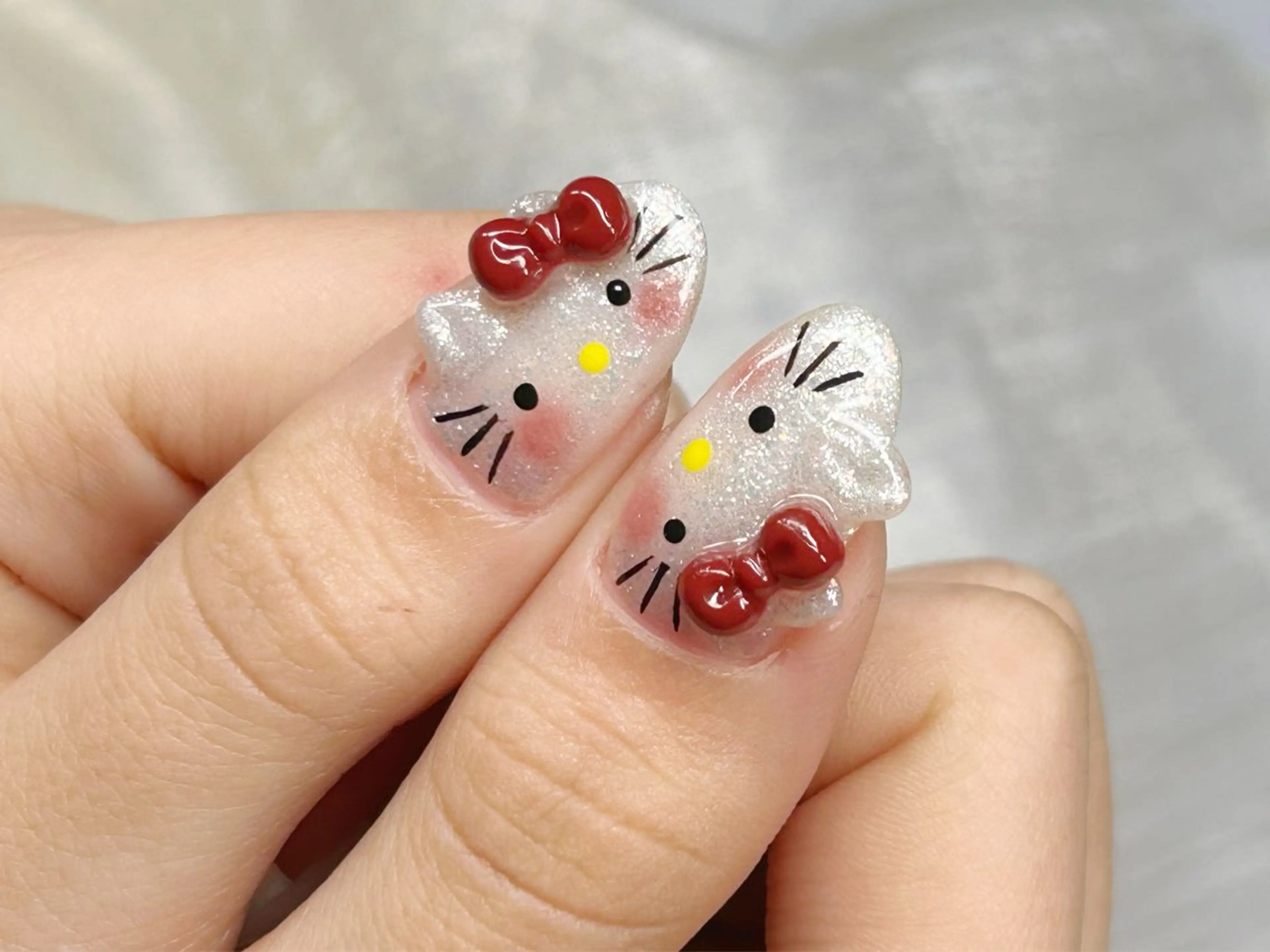 ネイル アートネイル チークネイル 成人式 入学式 長さ出し ハンドネイル Lino Nailのネイルデザイン