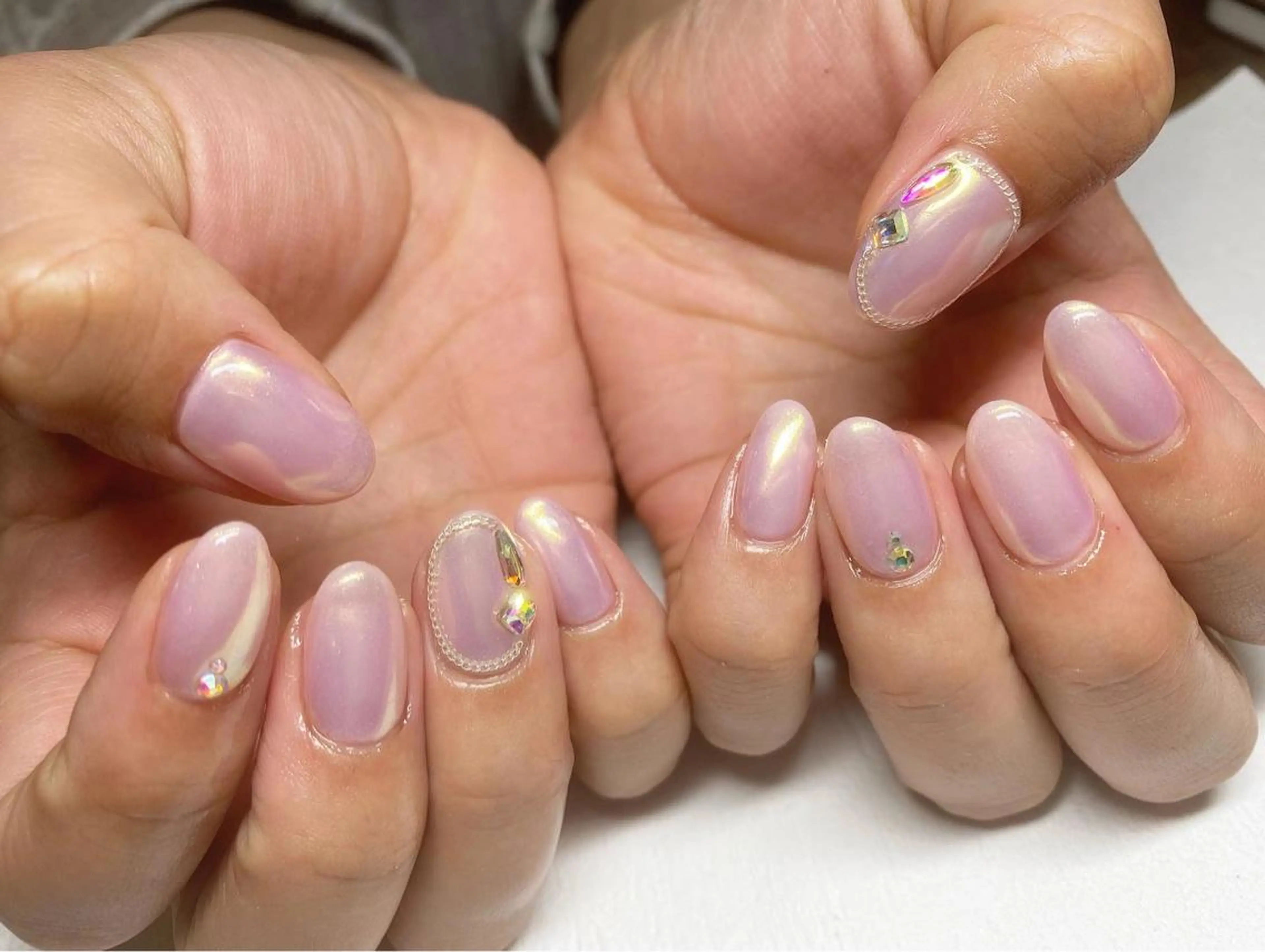 ネイル ハンドネイル 0203ムニムサン 💙Airiのネイルデザイン