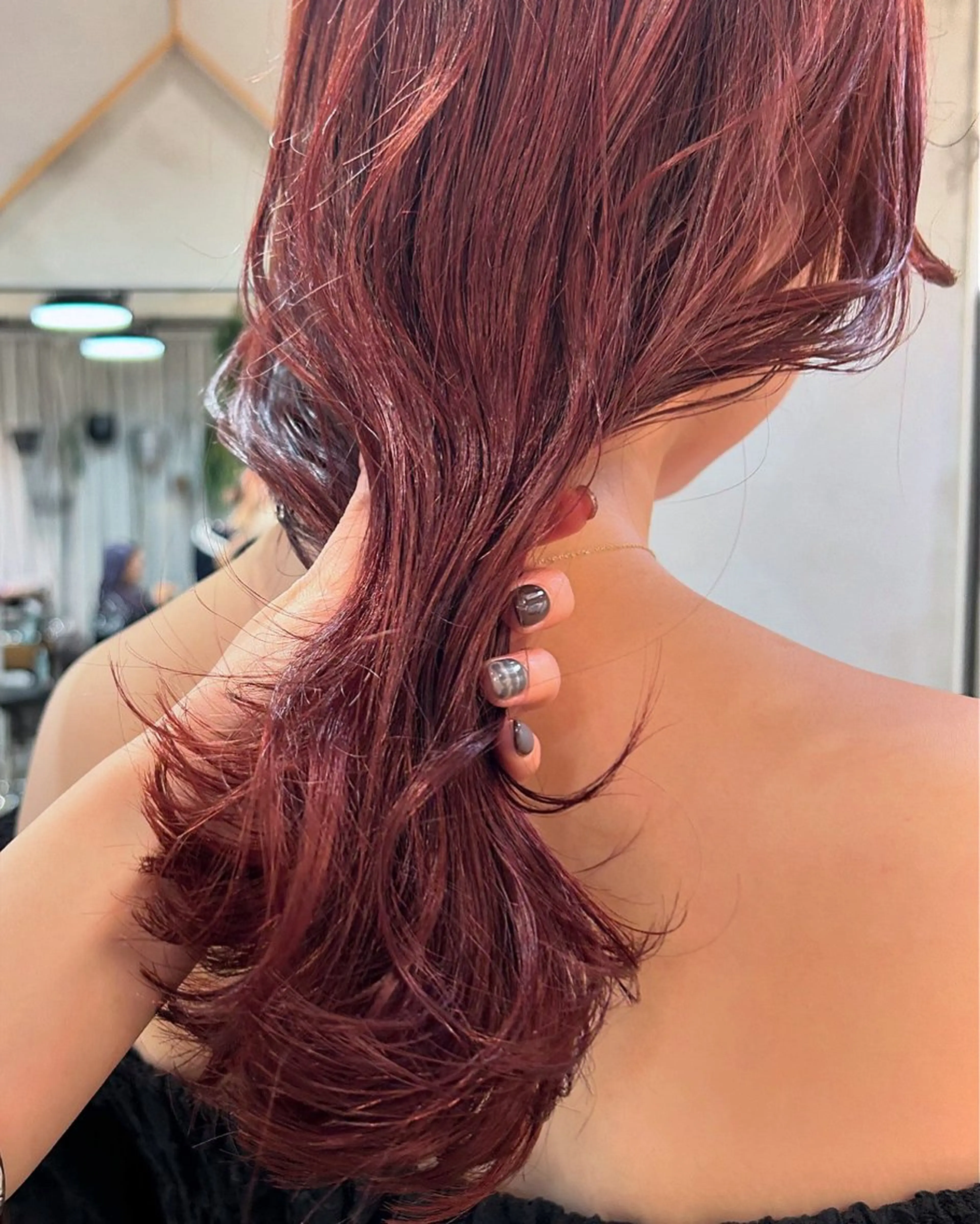 セミロング カラー ヘアカラー じゅわっと暖色カラー 🍊Moemiのヘアスタイル