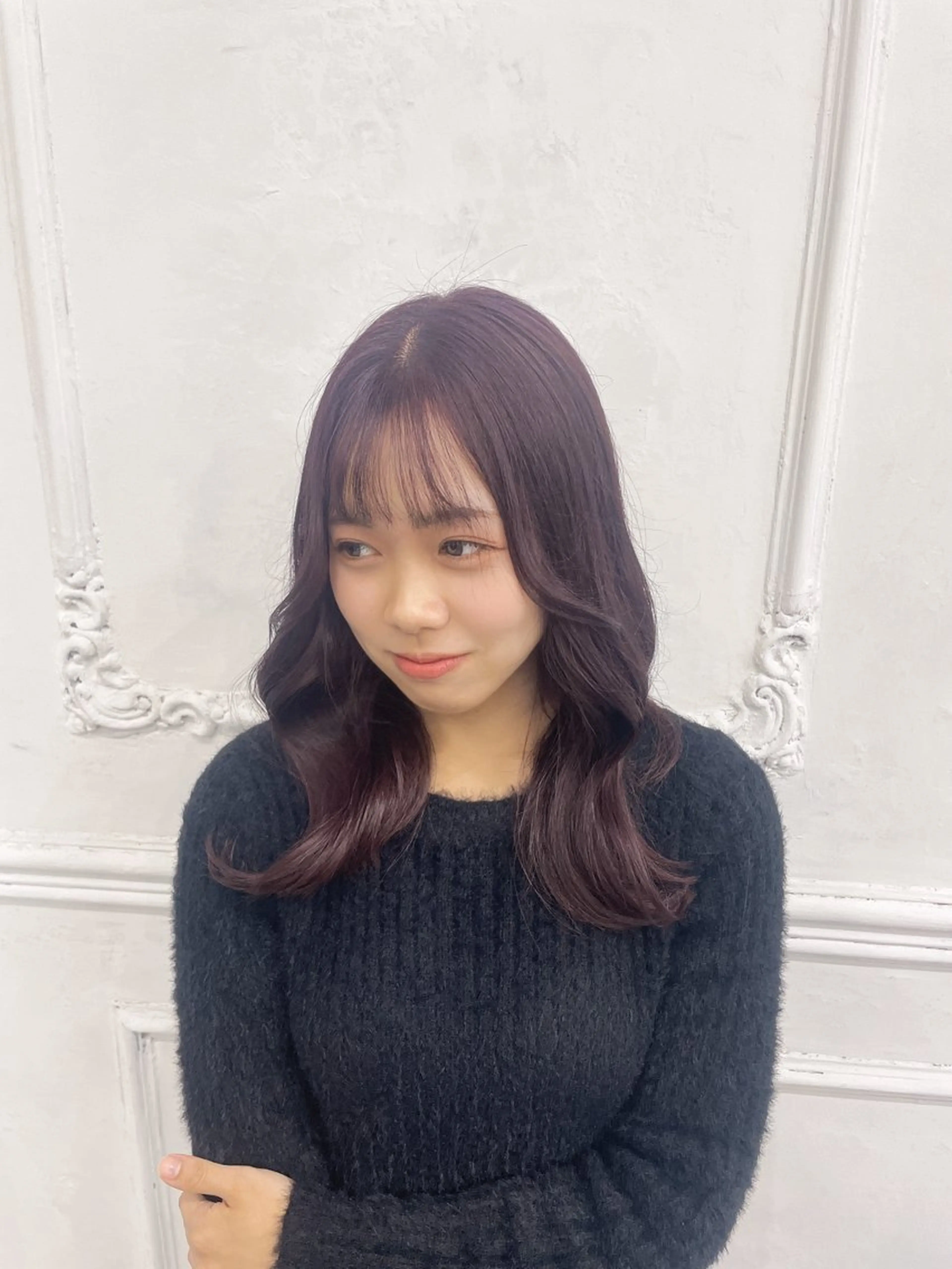 ロング パープルカラー ヘアカラー MaisonHALU さくらのヘアスタイル